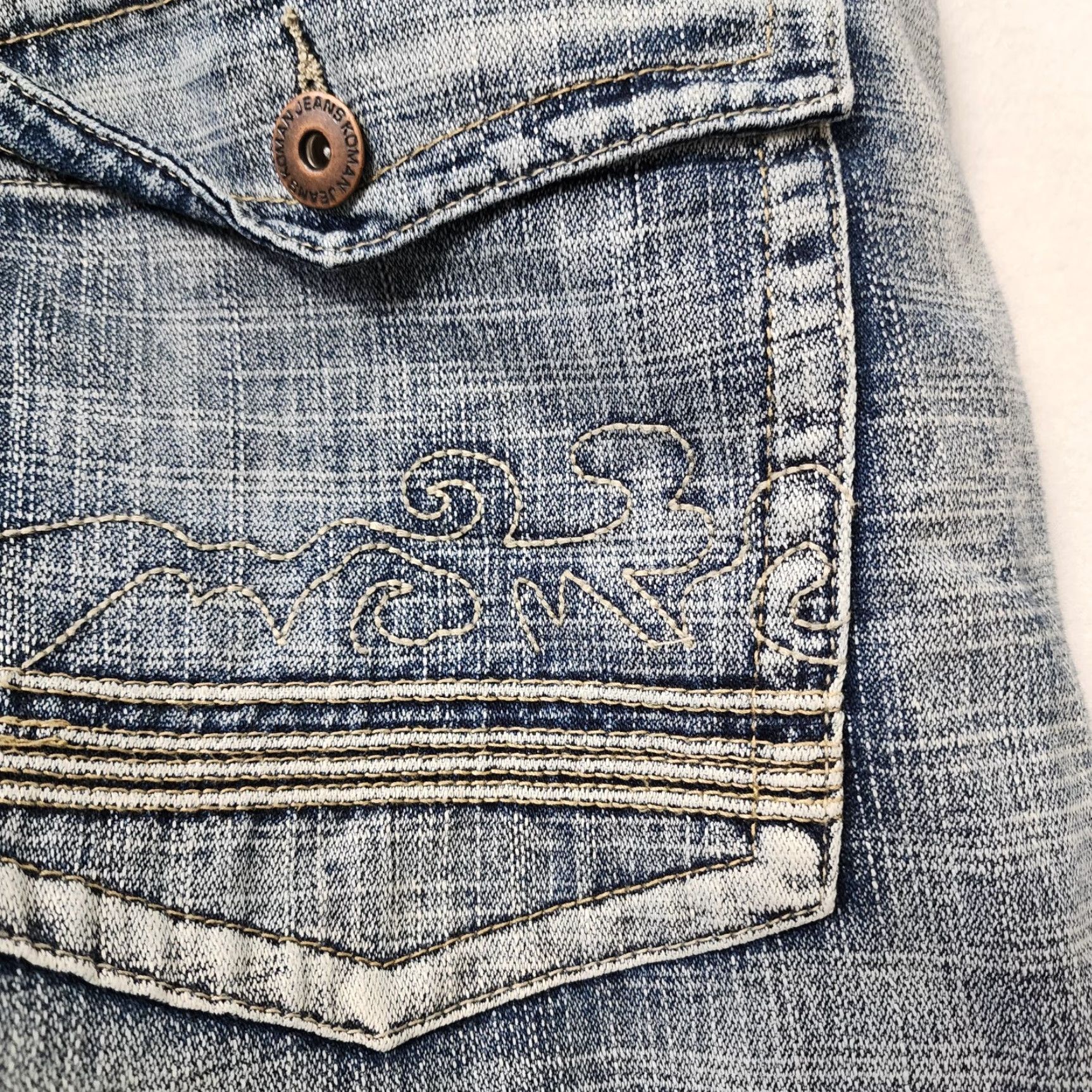 Vintage VINTAGE Y2K Koman Baggy Jeans Mens 48x31 Blue Hip Hop Embroidered Wide-Leg Grunge Skater Size US 32 / EU 48 - 3 Thumbnail