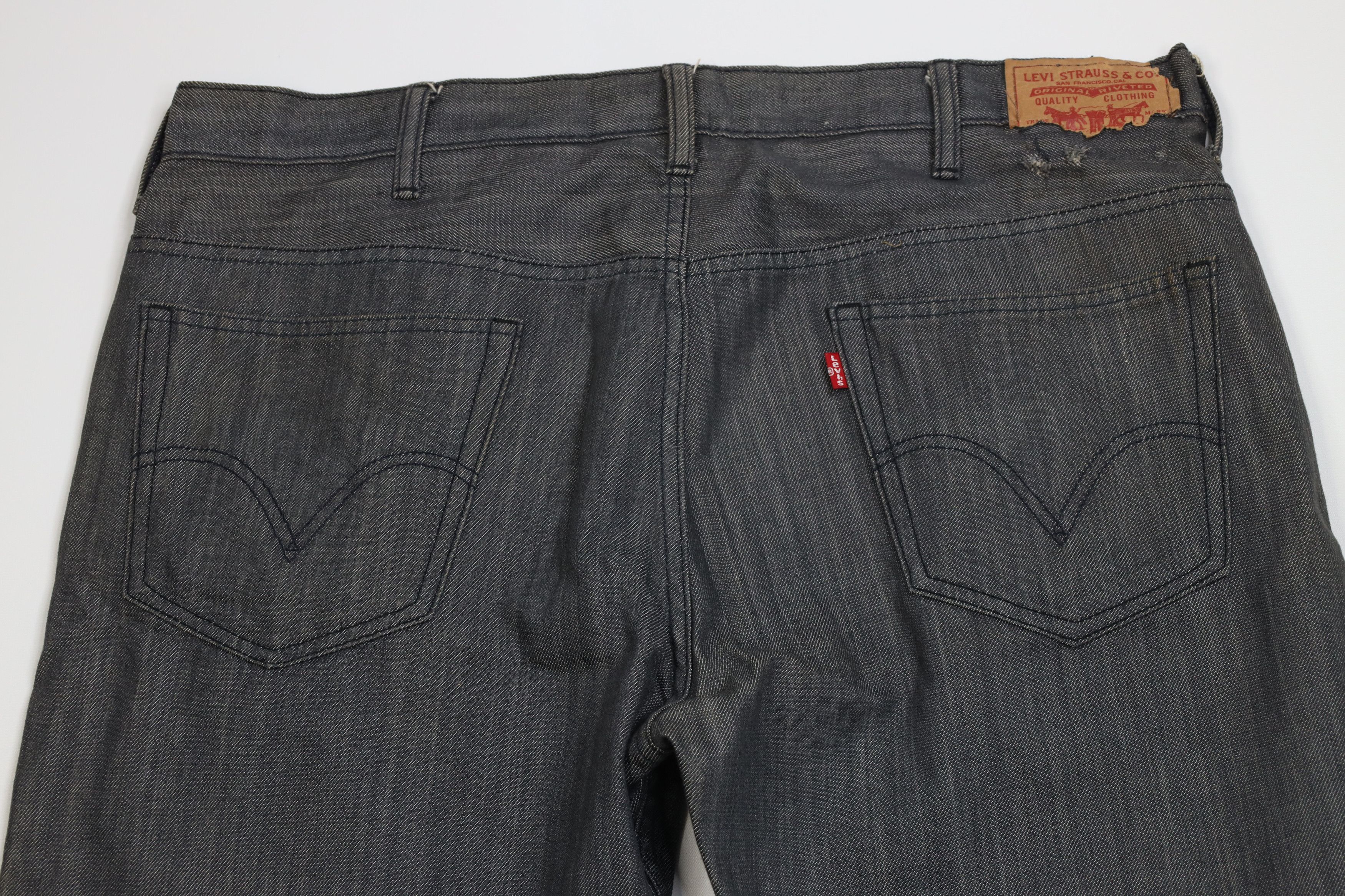 Levi's Vintage Y2K Levis 569 Loose Straight Wide Leg Jeans Gray Size US 38 / EU 54 - 9 Thumbnail
