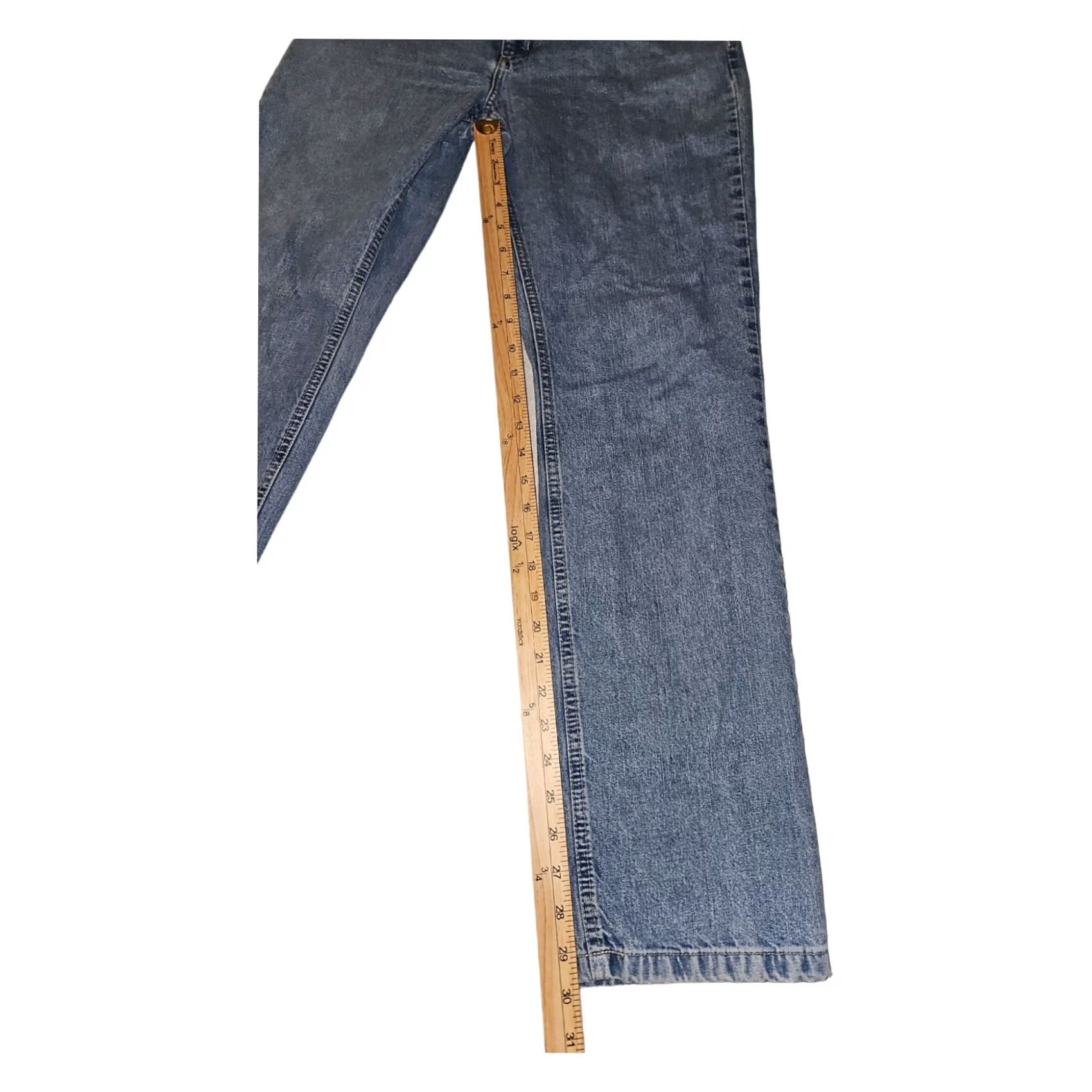 Tommy Hilfiger VINTAGE Tommy Hilfiger Jeans 10L Women’s Classic Straight Denim Blue 5-Pocket Logo Zipper Button Jeans Mens Womens Girls Boys Size 32" / US 10 / IT 46 - 6 Thumbnail