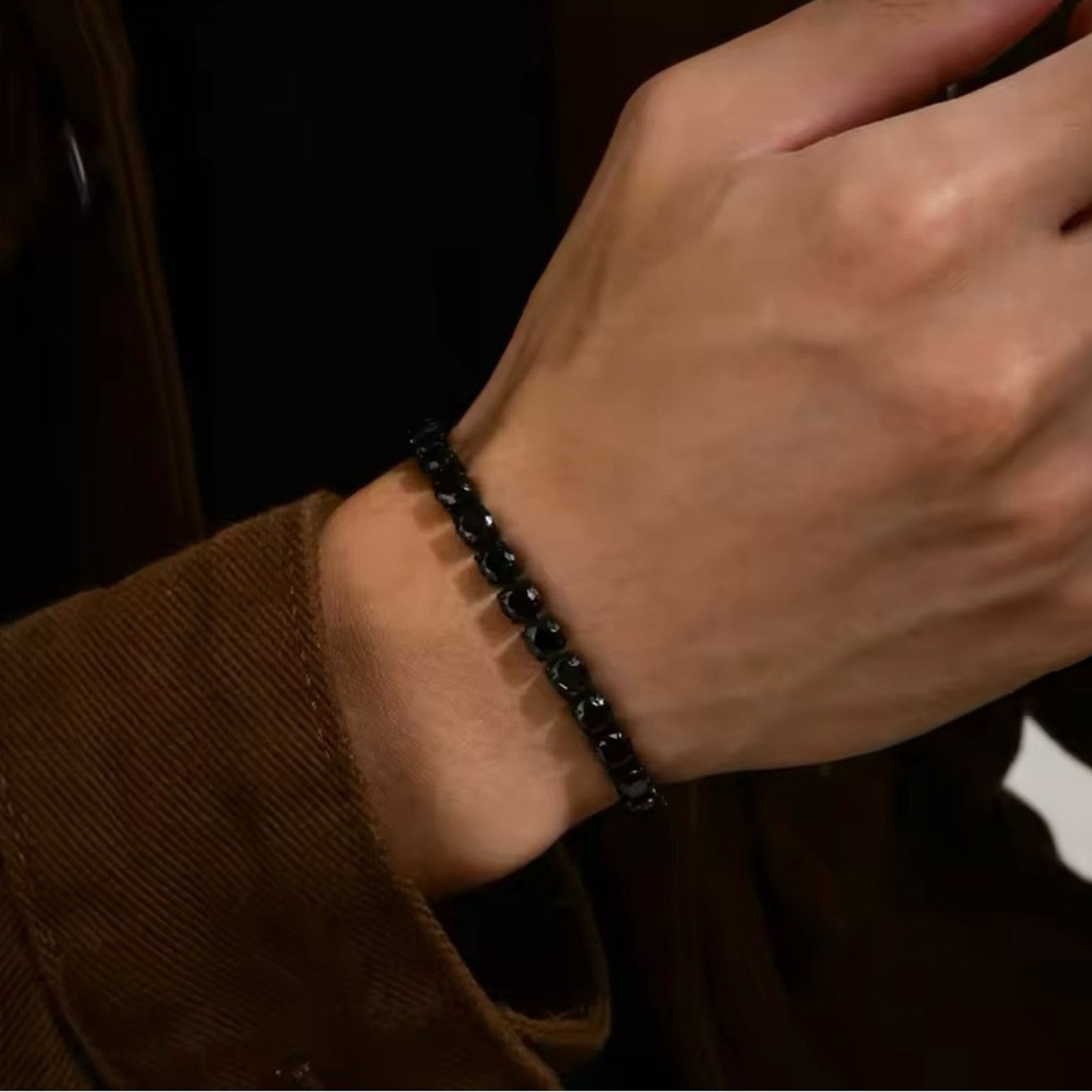 Other 5mm Black Tennis Bracelets for Men Women 7.5” Size ONE SIZE - 4 Thumbnail
