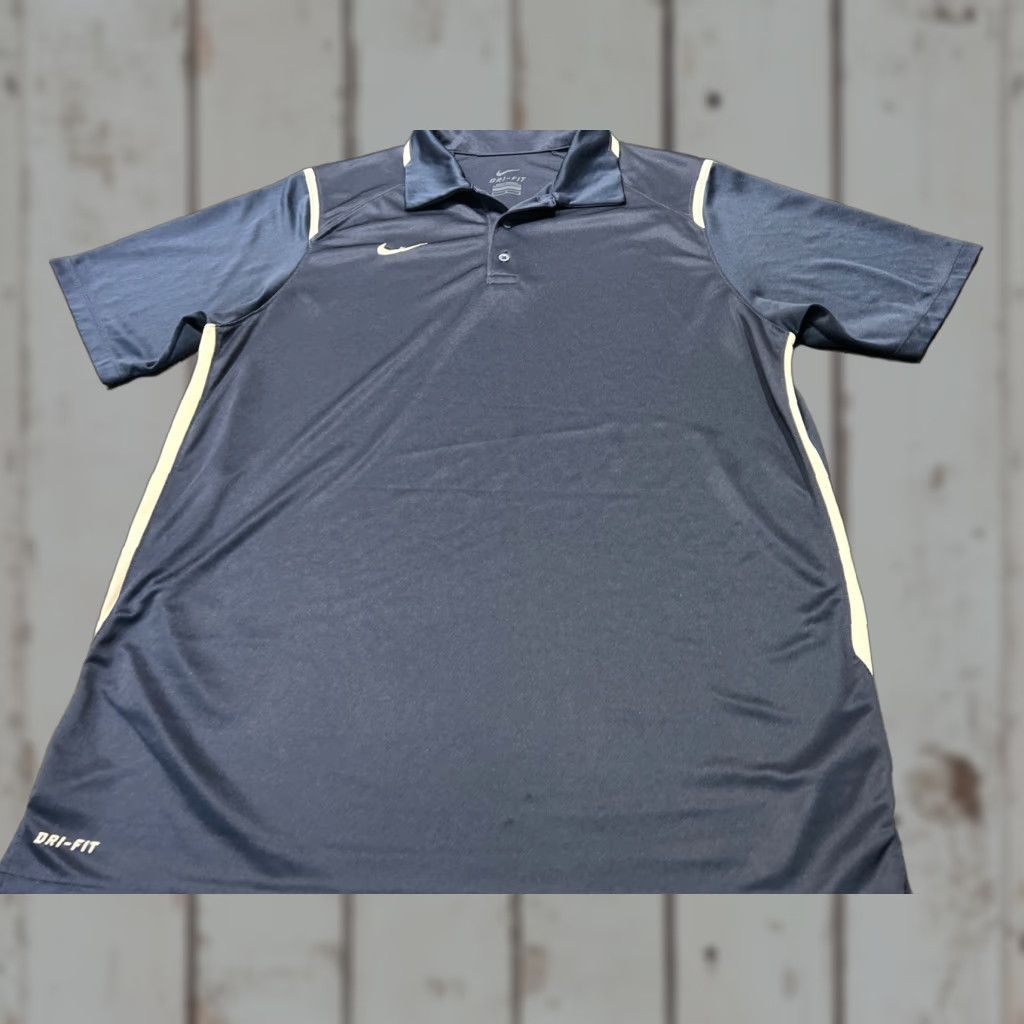 Nike Nike Polo Shirt Mens L Blue Short Sleeve Golf Casual Embroidered Dri-Fit Size US L / EU 52-54 / 3 - 1 Thumbnail