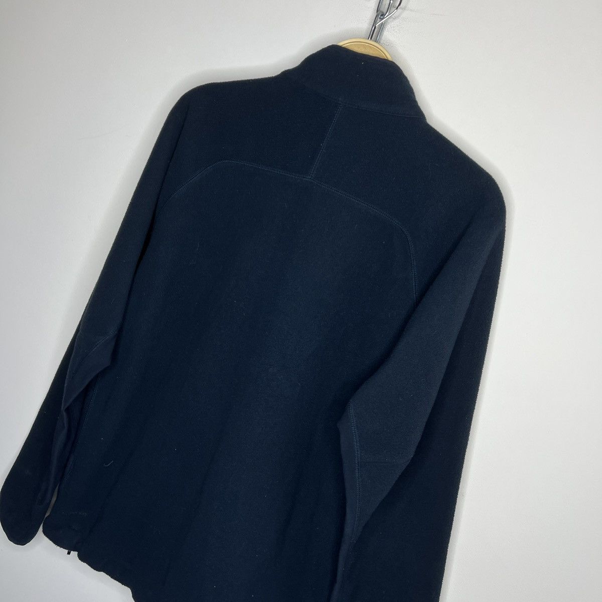Nike × Vintage Vintage Y2K Nike Zip Fleece Jacket Navy Swoosh Logo 90s Size US L / EU 52-54 / 3 - 9 Thumbnail