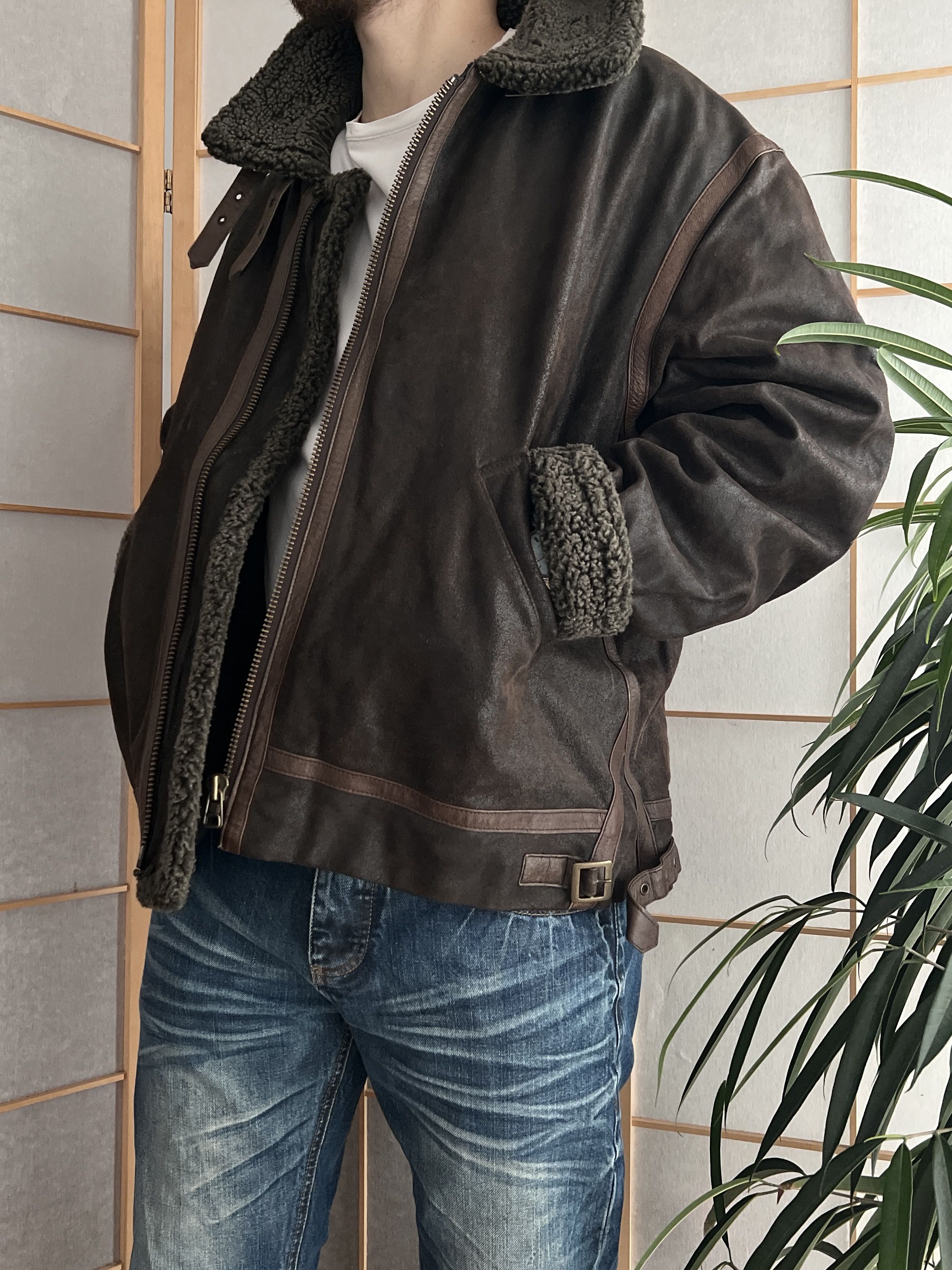 Genuine Leather 14th Addiction Yohji Yamamoto style leather aviator jacket Size US XL / EU 56 / 4 - 24 Thumbnail