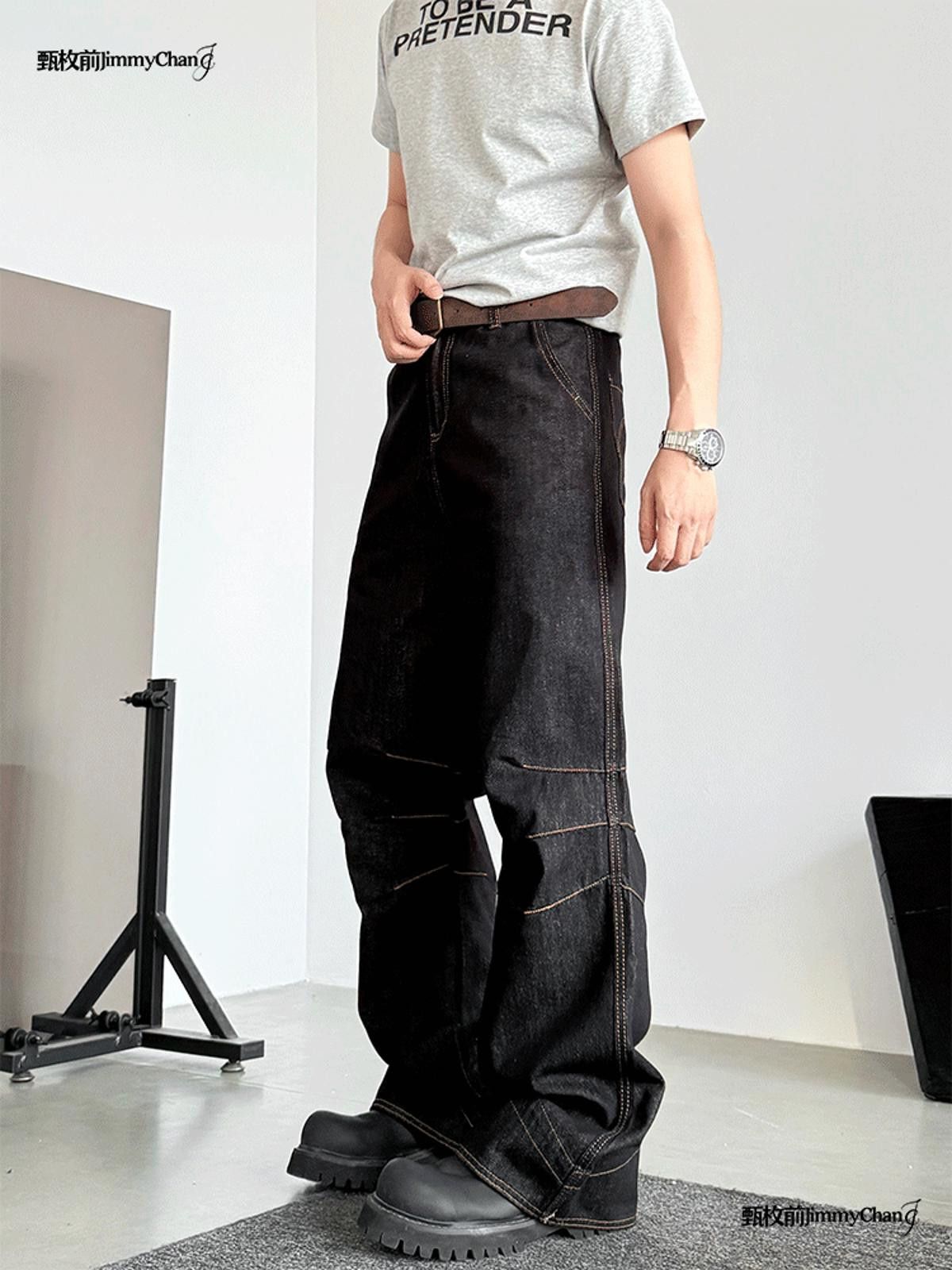Other Black Loose Wide-Leg Jeans Size US 32 / EU 48 - 7 Thumbnail