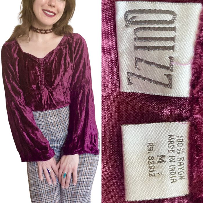 Vintage Lace up Whimsygoth Longsleeve Top (S)