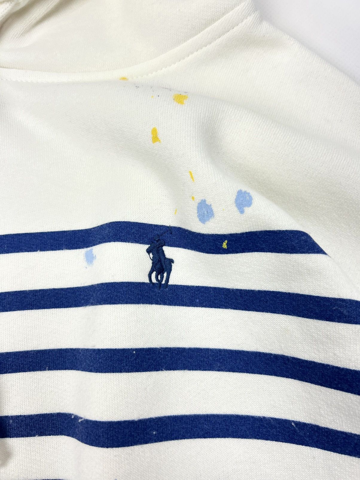 Denim & Supply Ralph Lauren Denim & Supply Ralph Lauren Cropped Striped Paint Hoodie Y2K Size L / US 10 / IT 46 - 8 Thumbnail