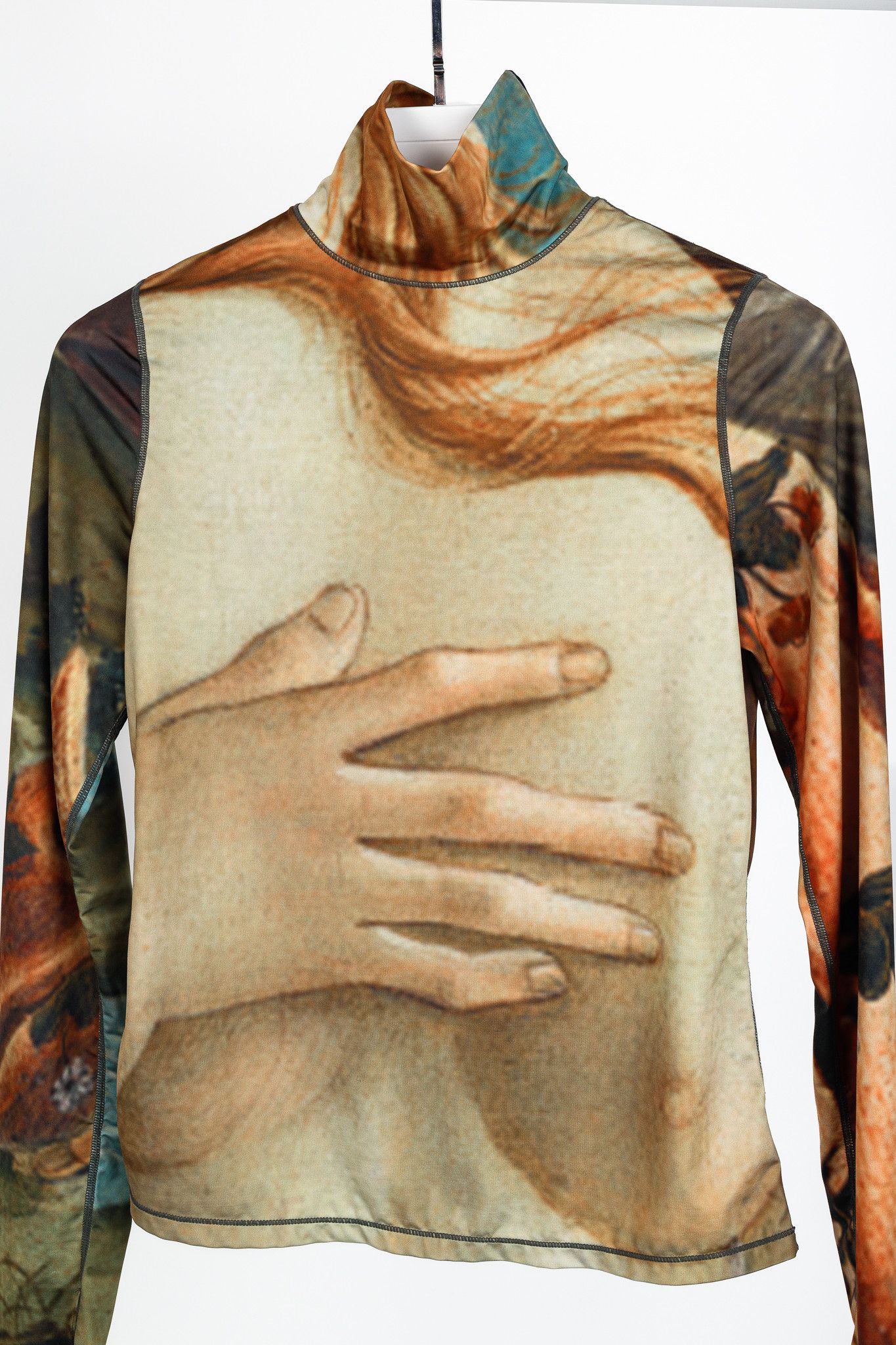 KIMHEKIM KIMHEKIM SS/21 Botticelli Print Jersey Turtleneck Size L / US 10 / IT 46 - 3 Thumbnail