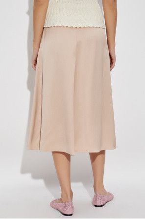 Fendi o1s1wg110226 Midi Skirt in Beige Size 27" / US 4 / IT 40 - 3 Thumbnail