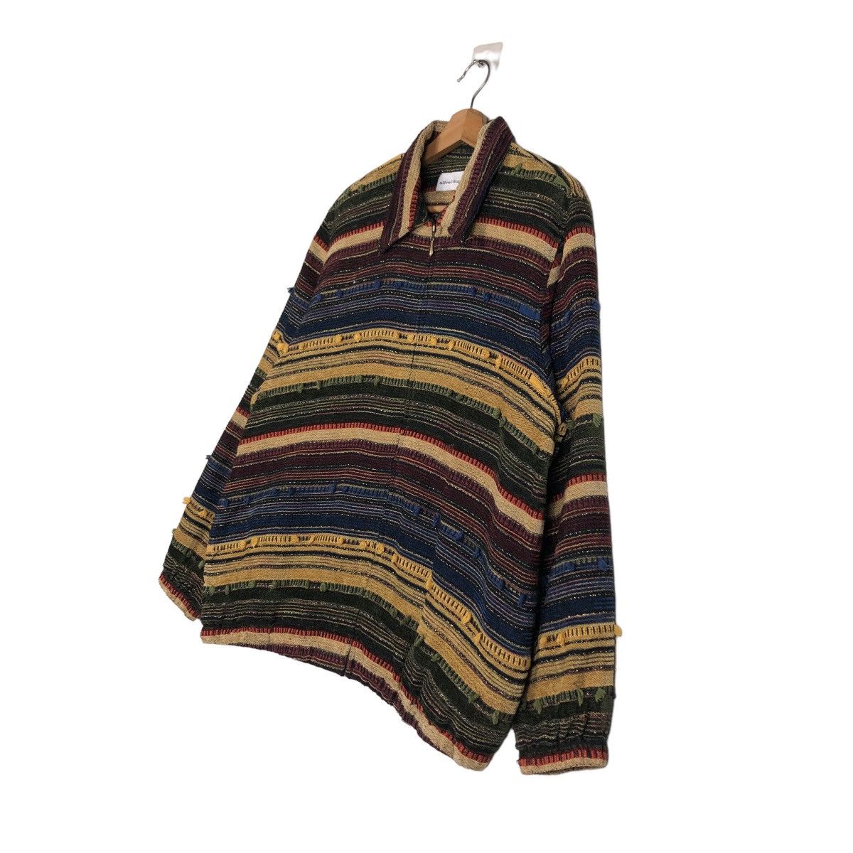 Vintage 📌VINTAGE HAND KNIT DESIGN ZIPPER ALFRED DUNNER ISSEY MIYAKE Size US M / EU 48-50 / 2 - 3 Thumbnail