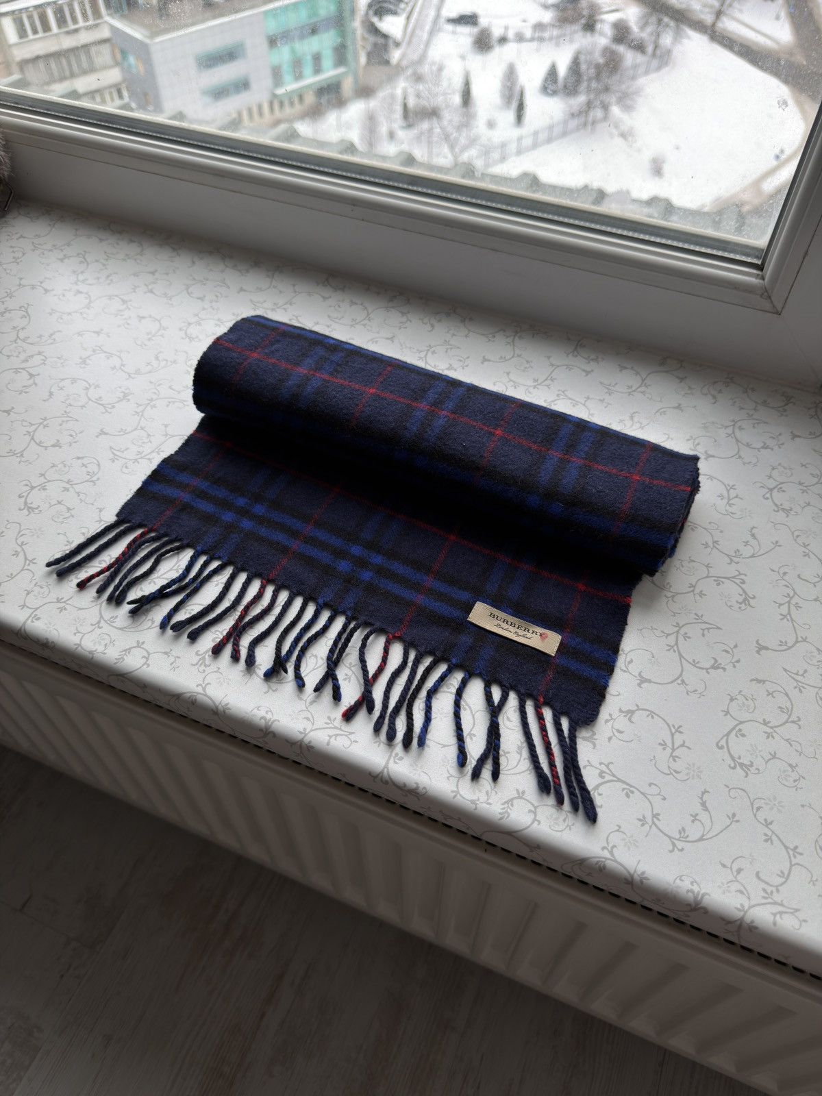 Burberry Burberry London Blue Plaid Wool Cashmere Scarf Nova Chek Size ONE SIZE - 6 Thumbnail