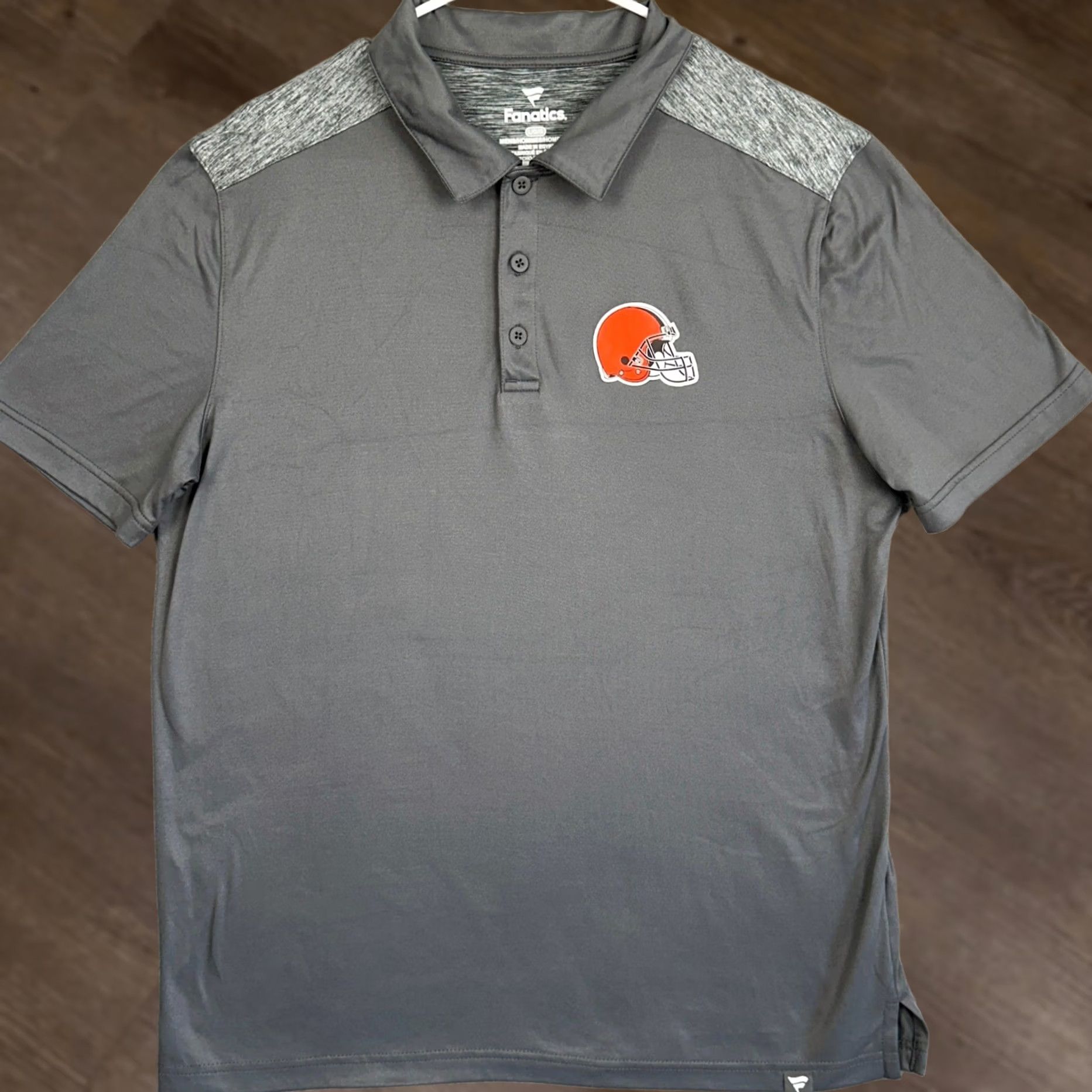 Vintage Fanatics NFL Cleveland Browns Polo Shirt Mens Large Gray Short Sleeve Football Polo Shirt Size US L / EU 52-54 / 3 - 1 Thumbnail