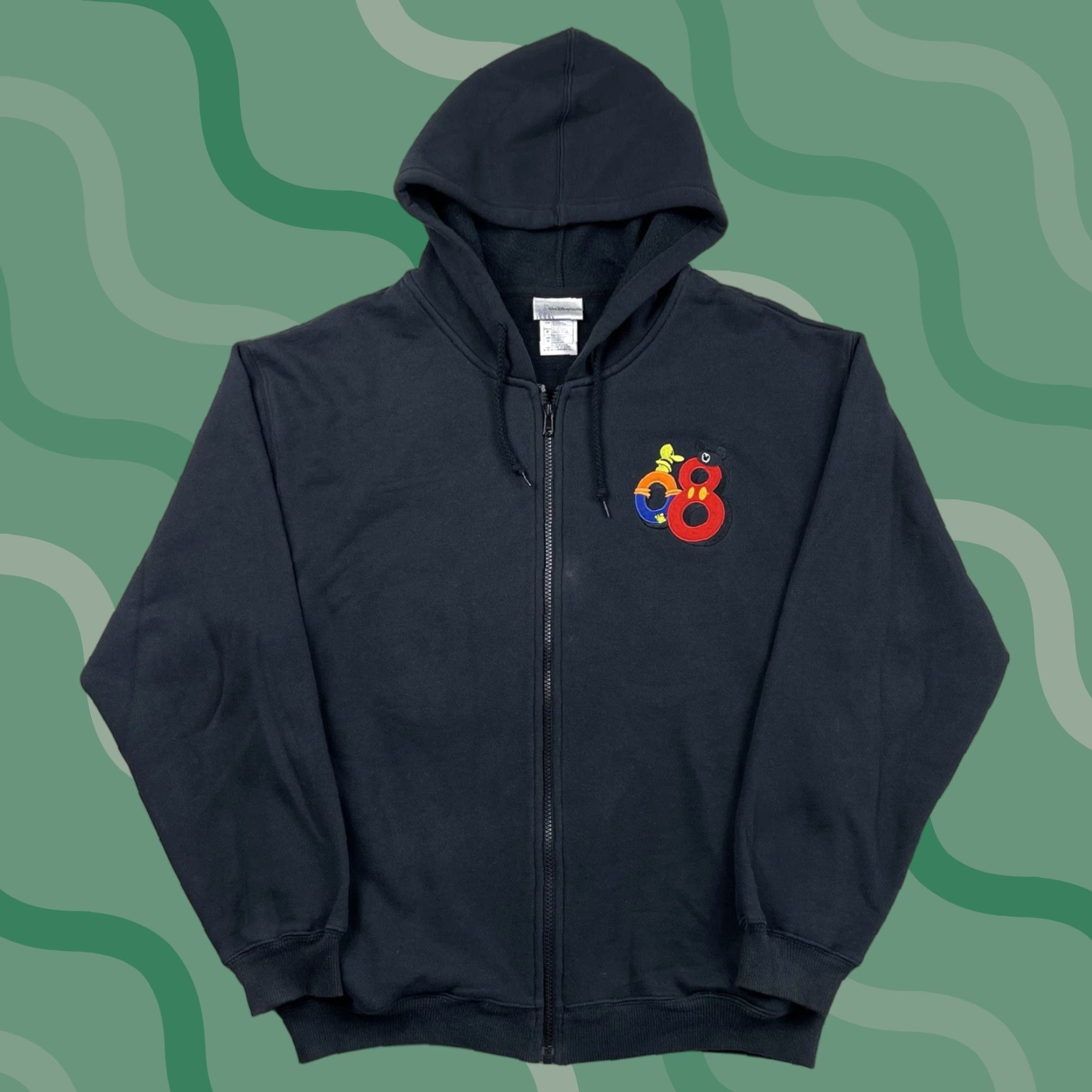 Mickey & Co. Disney Hoodie Sweatshirt Full Zip 2008 World Parks Sz S Mens Black Mickey Goofy Disney Mickey & Co. Hoodie Unisex Adults 90s Embroidered Zip Size US S / EU 44-46 / 1 - 1 Thumbnail