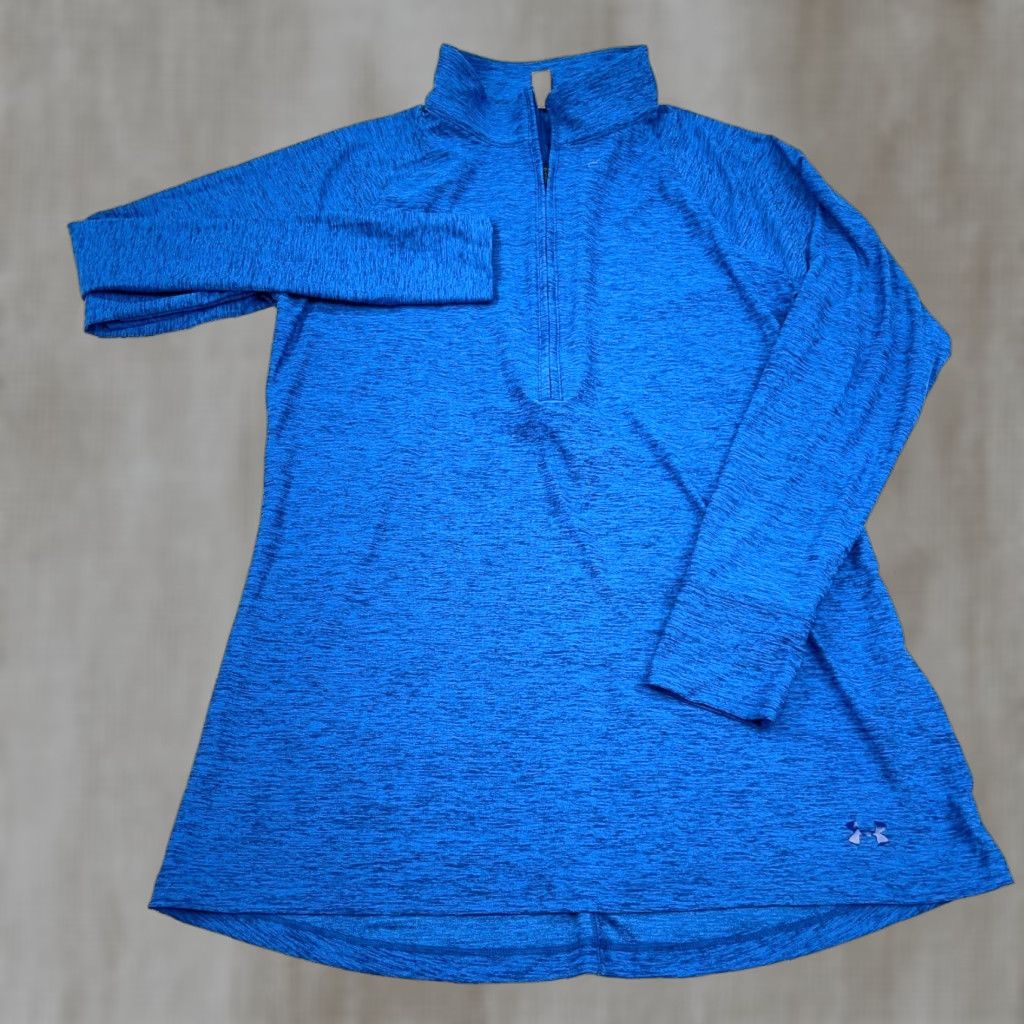 Under Armour Under Armour Shirt Women XS Blue Pullover Mock Neck 1/4 Zip Quick Dry Breathable Lightweight Sweat-Wicking Regular Fit Casual Activewear Size XS / US 0-2 / IT 36-38 - 1 Thumbnail