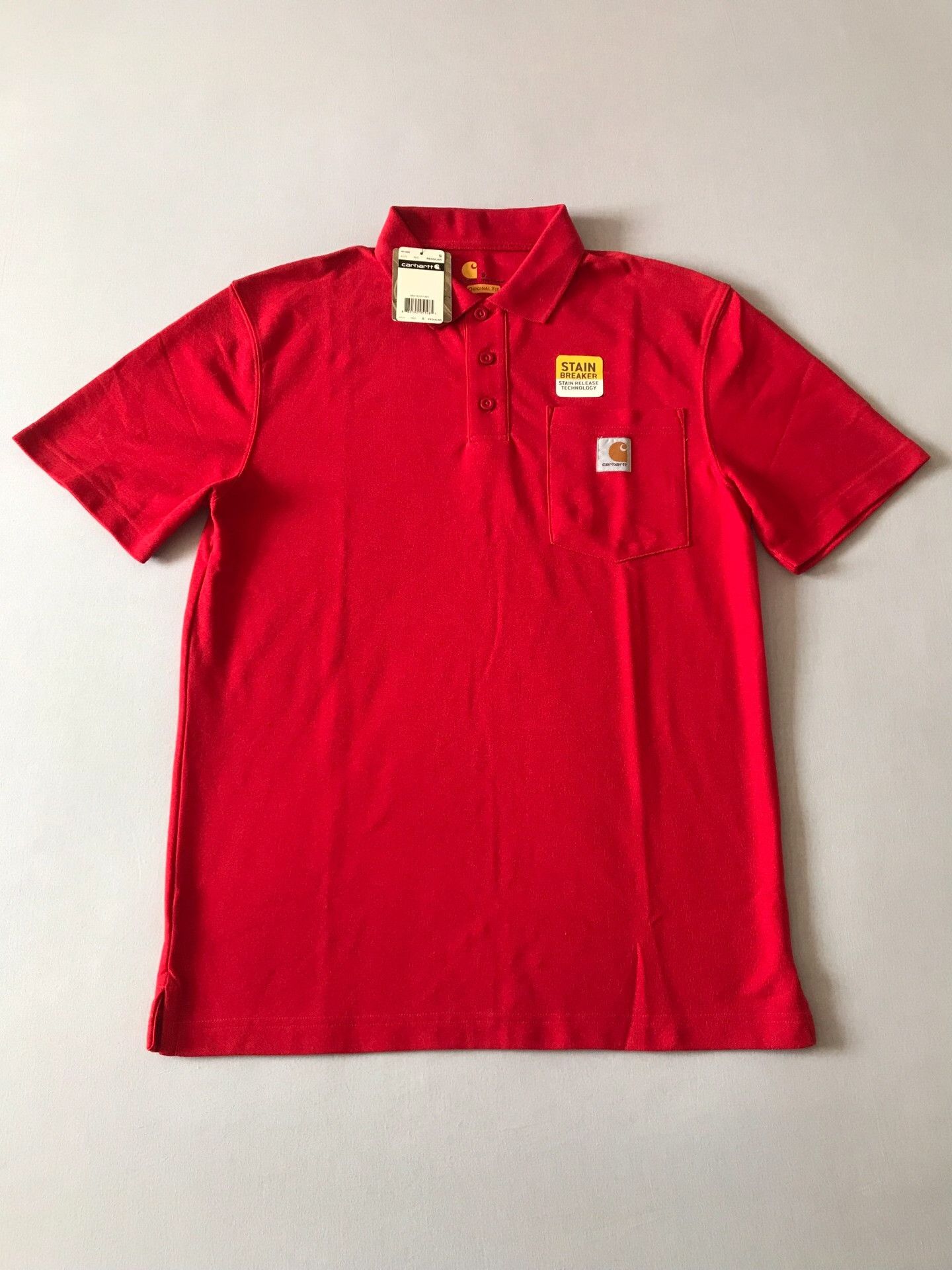 Carhartt Carhartt K570 Red Short Sleeve Polo Size US S / EU 44-46 / 1 - 1 Thumbnail