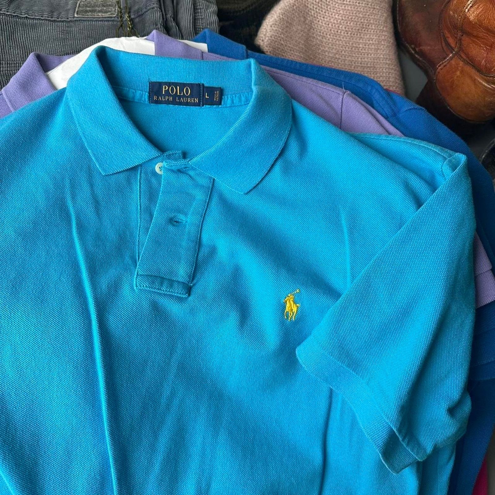 Polo Ralph Lauren Blue Yellow Polo Ralph Lauren Embroider Polo Collared Shirt Size US L / EU 52-54 / 3 - 3 Thumbnail