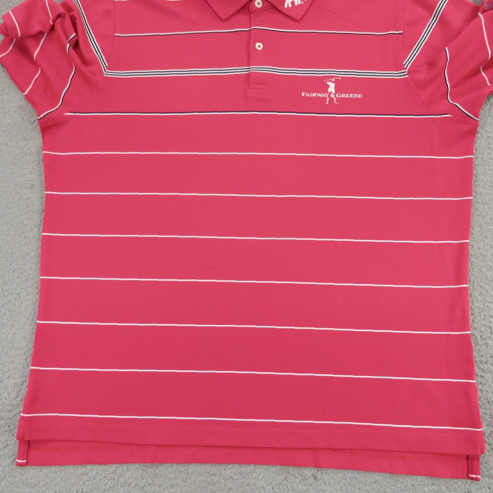 Vintage Tour Issued Polo Men XL Fairway & Greene Shirt Performance Tech Sponsor Shirt Polo Men XL Pink Sports USA Dicky Pride Mens Size US XL / EU 56 / 4 - 3 Thumbnail