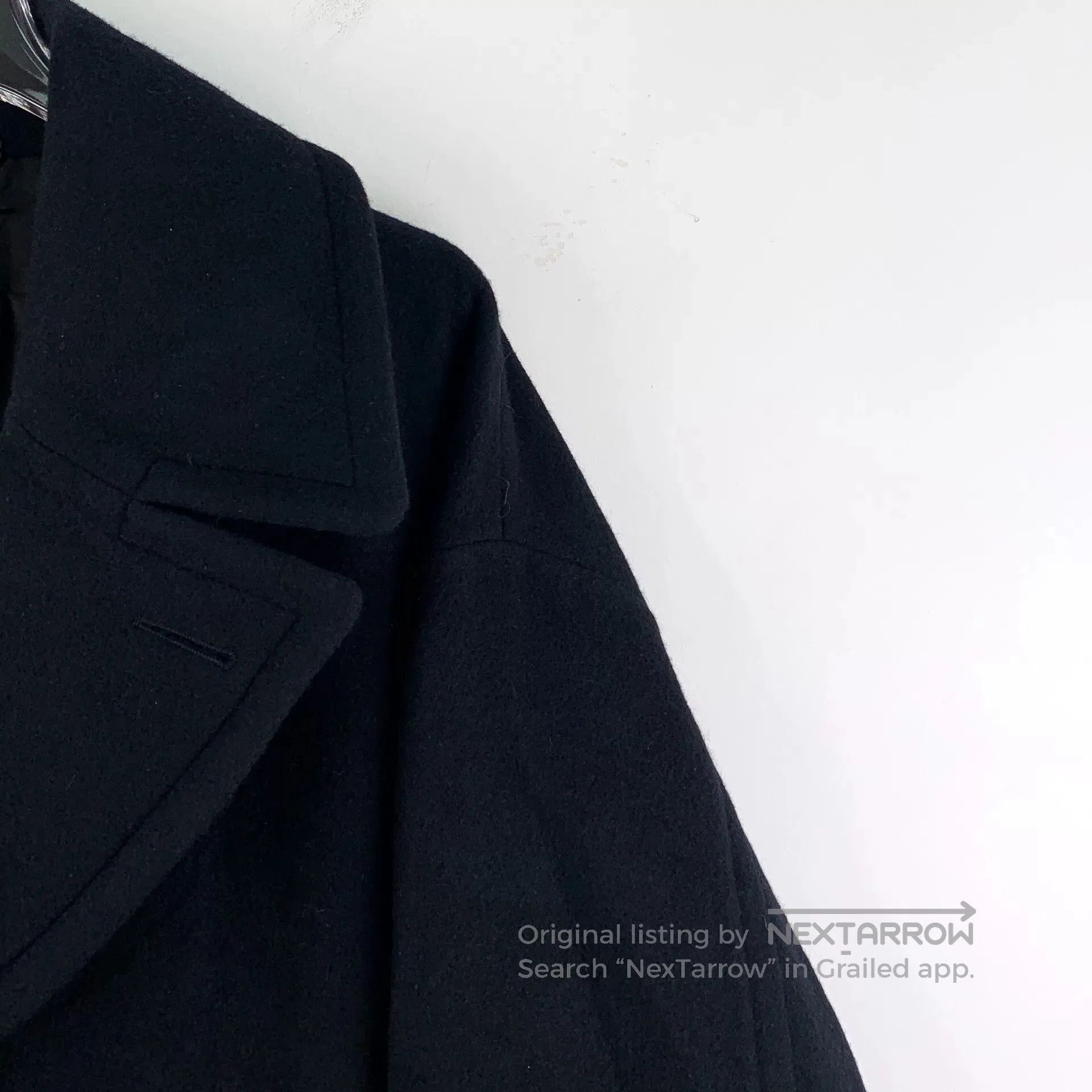 Hermes hermes black wool long coat with collar. Size US L / EU 52-54 / 3 - 3 Thumbnail