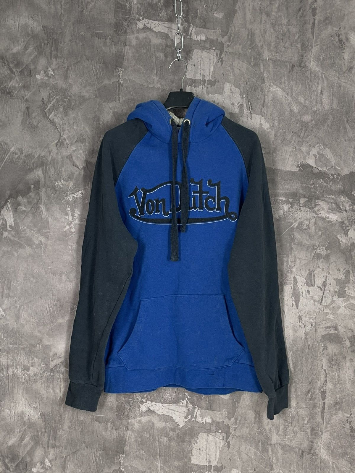 Vintage × Von Dutch Vintage Von Dutch Spellout Fur Hoodie USA Y2K Size US M / EU 48-50 / 2 - 1 Thumbnail
