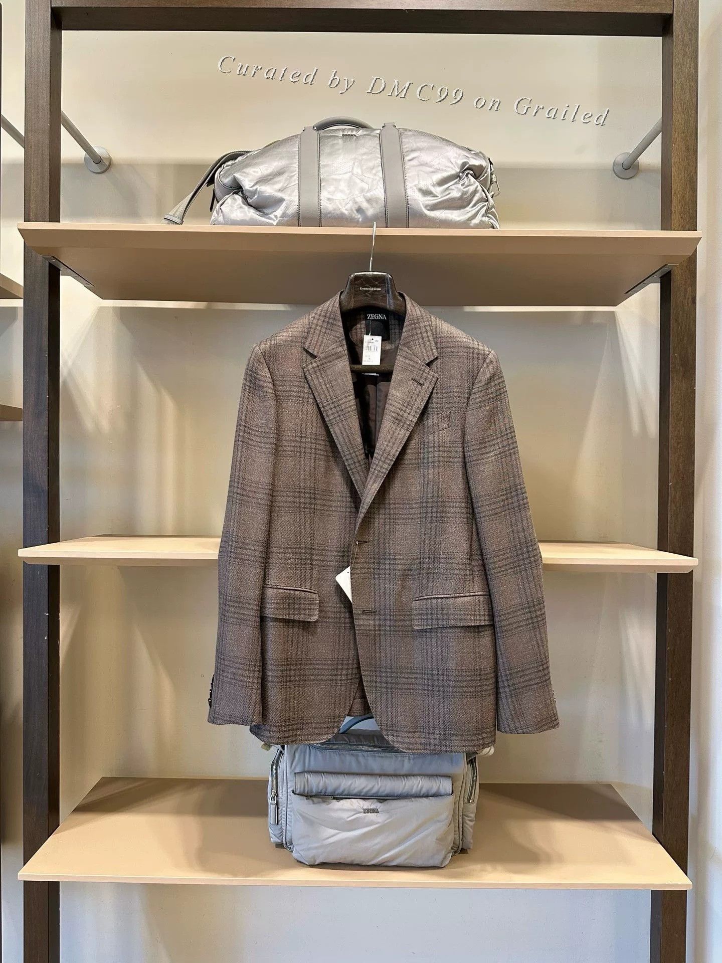 Ermenegildo Zegna Zegna Brown Plaid Men’s Blazer Size US M / EU 48-50 / 2 - 1 Thumbnail