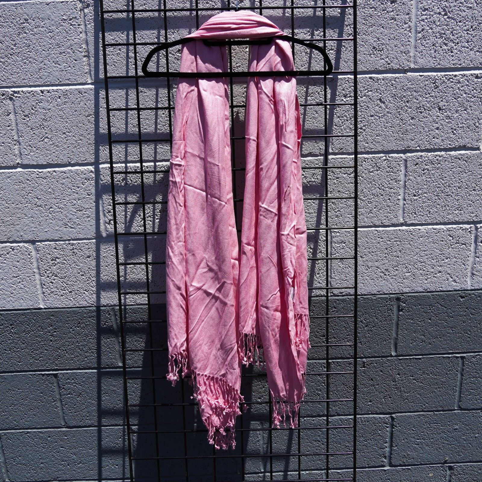 Other Pink Tassel Pashmina Scarf Shawl Soft Scarves Bandana 75”x28 Size ONE SIZE - 2 Thumbnail