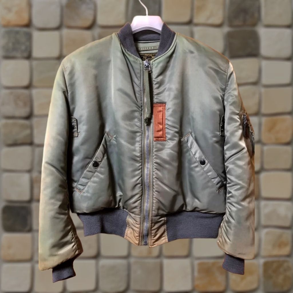 Buzz Rickson's Buzz Ricksons MA-1 Lion Uniform Inc Repro Sage Green M Japan Flight Jacket Size US M / EU 48-50 / 2 - 1 Thumbnail