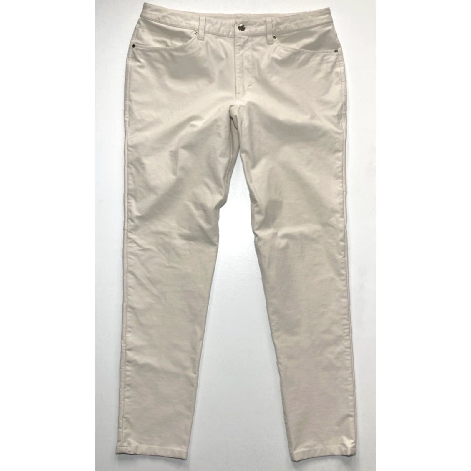 Lululemon Lululemon Men’s ABC Slim-Fit Utilitech Pants White Opal 34 Slim Flat Front Chino 32.5 in Inseam New Structure: LM5ABOS 34x32.5 Size US 34 / EU 50 - 4 Thumbnail