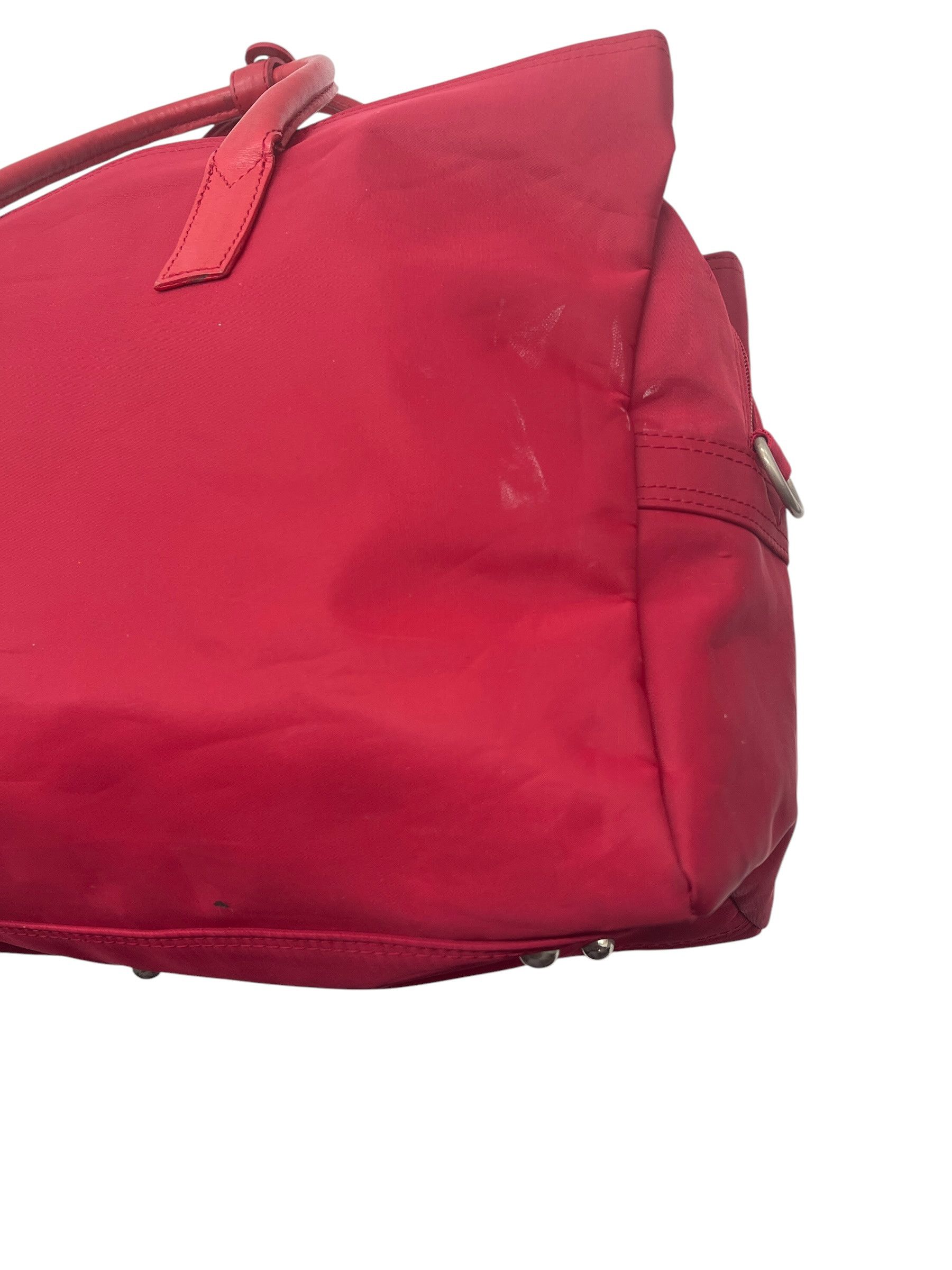 United Colors Of Benetton United Colors of Benetton Red Nylon Weekender Duffel Bag Y2K Size ONE SIZE - 6 Thumbnail