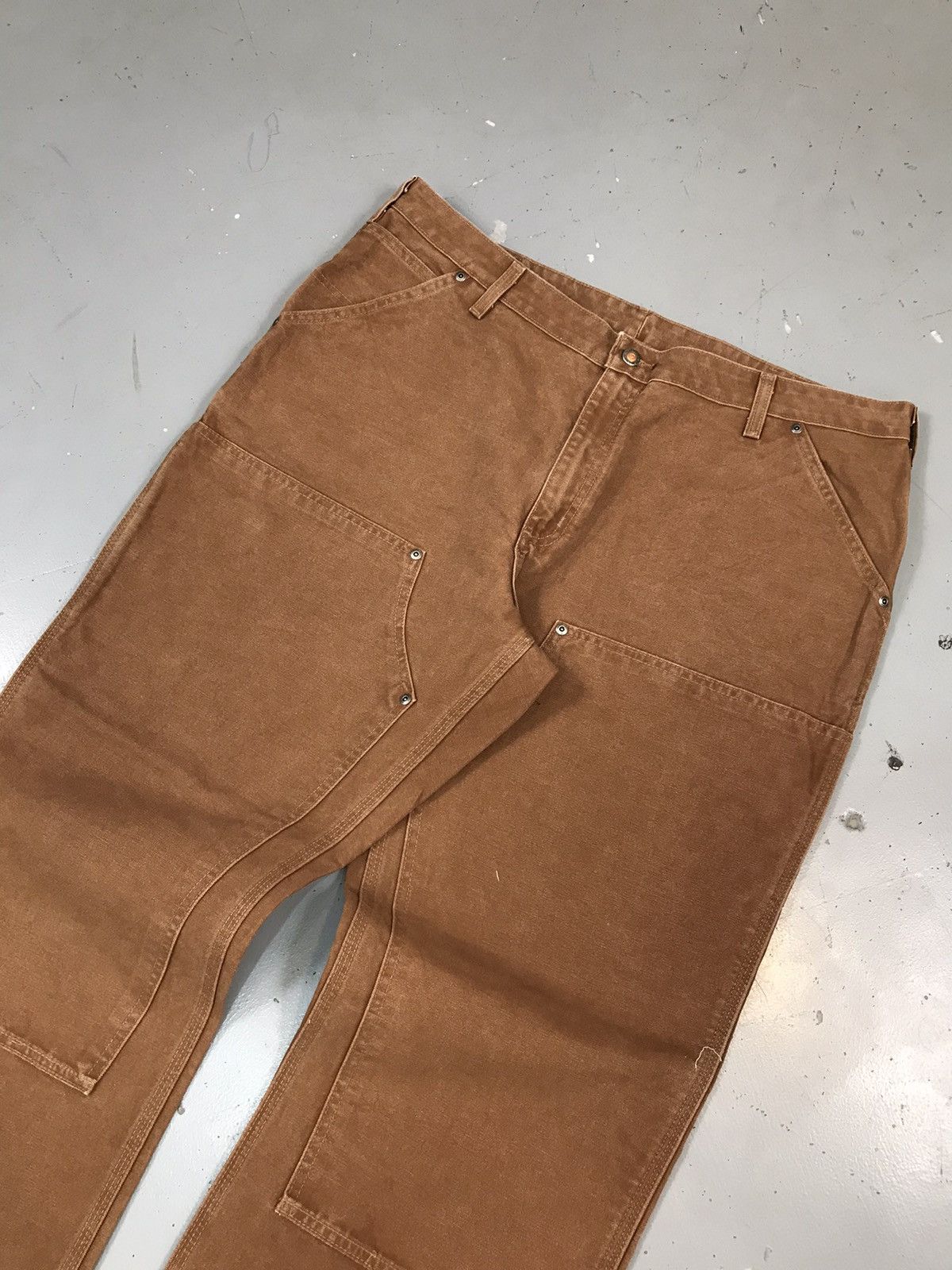 Carhartt × Vintage Vintage Carhartt WB136 BRN double knee denim Size 40" / US 18 - 4 Thumbnail