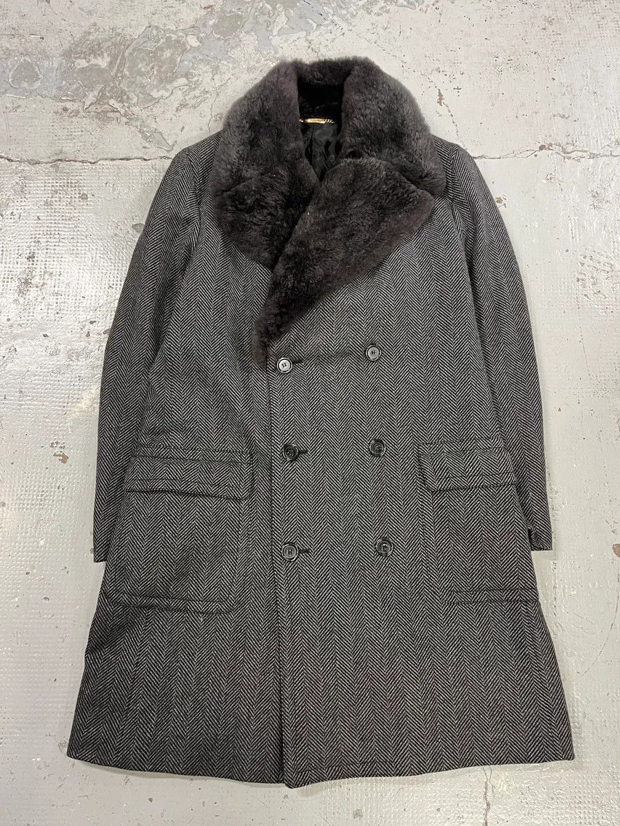 Dolce & Gabbana AW2006 Dolce & Gabbana Grey Wool Premium Fur Collar Royal Coat Size US M / EU 48-50 / 2 - 4 Thumbnail