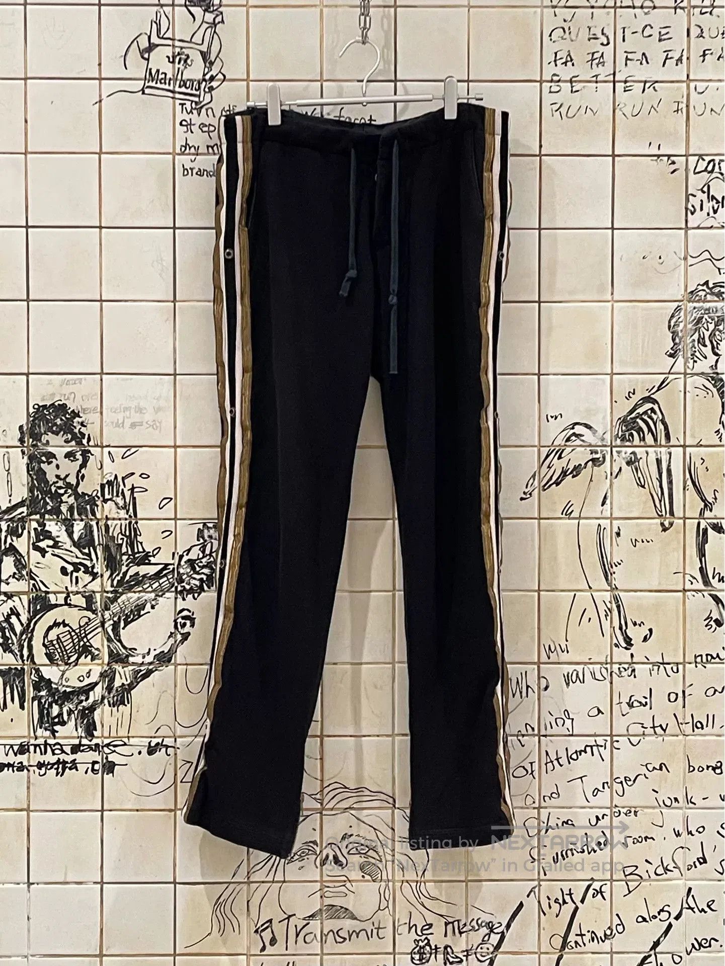 Greg Lauren Greg Lauren Black Gold Stripe Sweatpants. Size US 26 / EU 42 - 1 Thumbnail