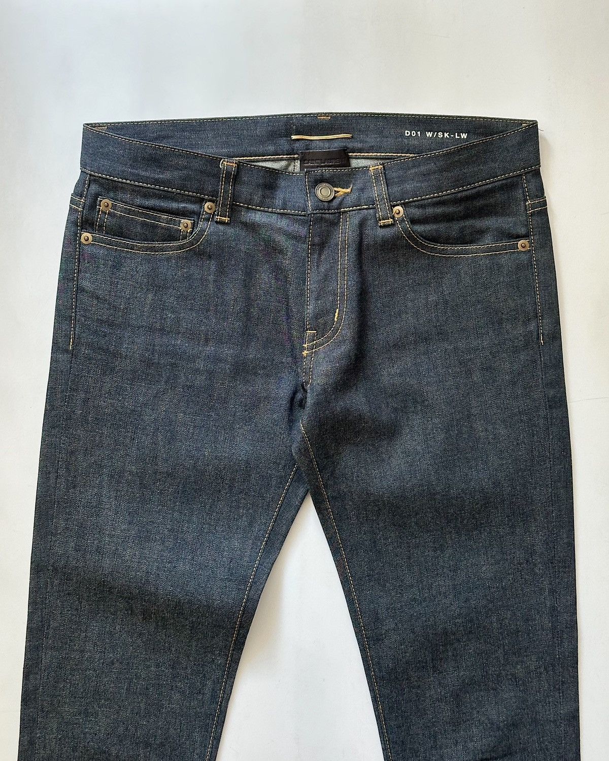 Saint Laurent Paris SAINT LAURENT Hedi Slimane SS 2013 D01 Raw Blue Denim Jeans Size US 28 / EU 44 - 5 Thumbnail