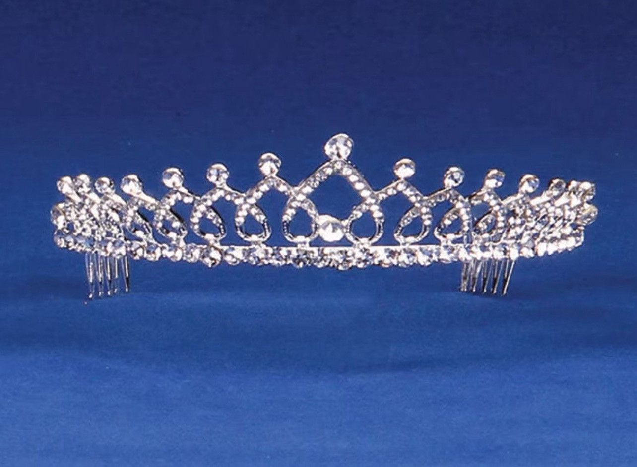 Other Elegant Silver Rhinestone Crown Tiara for All Occasions Gift Size ONE SIZE - 1 Preview