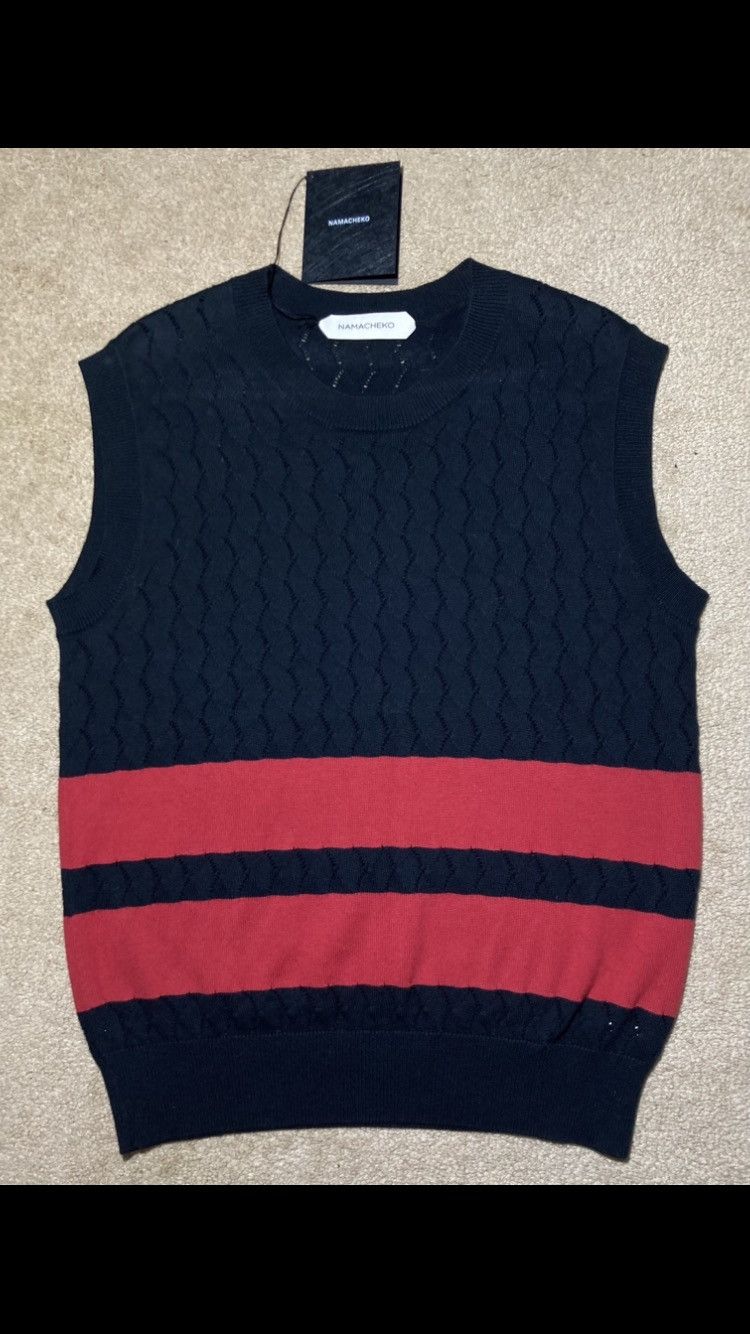 Namacheko SS21 Namacheko Tappan Intarsia Sweater Vest Knit Black 2021 Size US XS / EU 42 / 0 - 1 Thumbnail