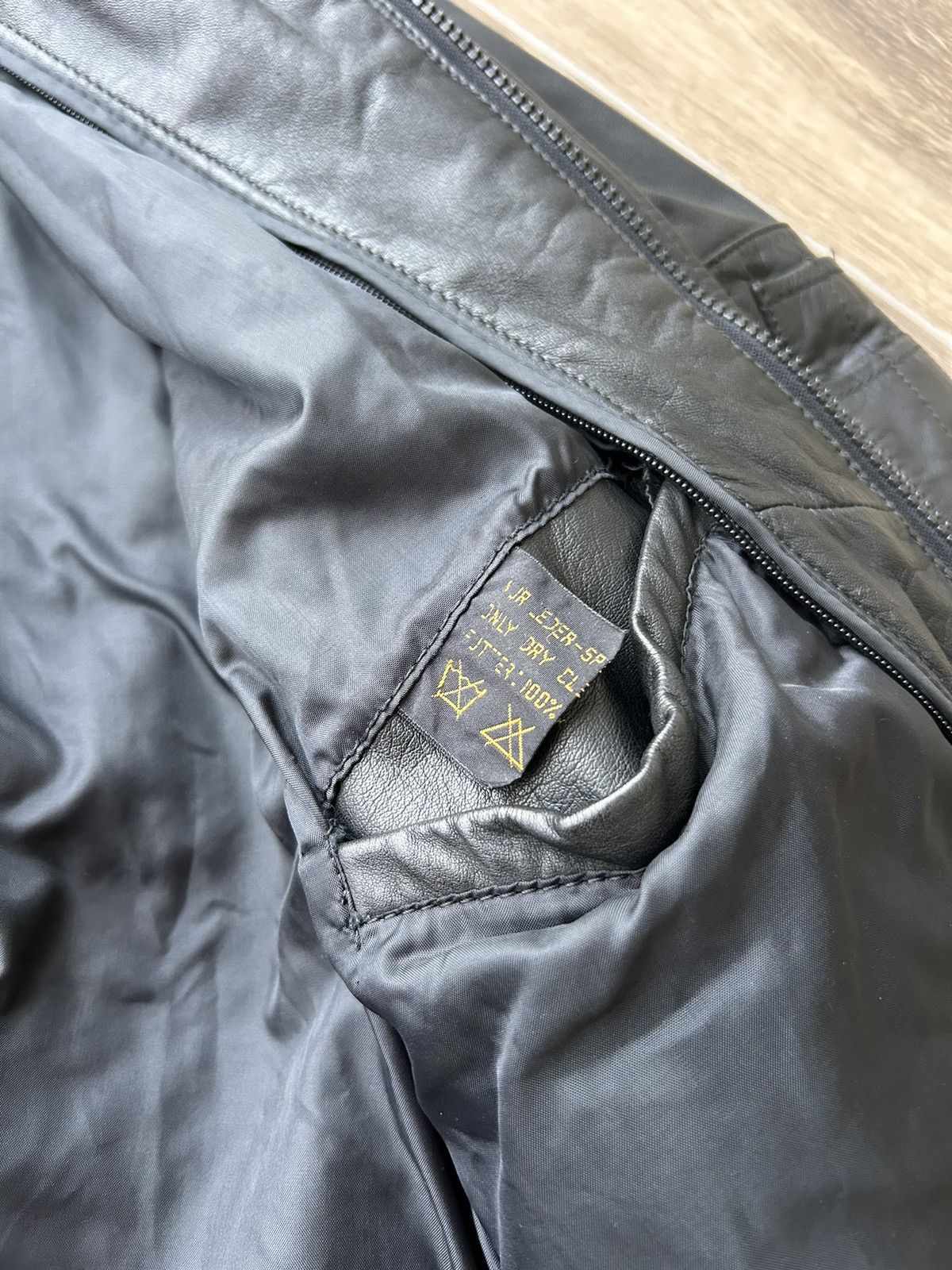Genuine Leather × Vintage Vintage Genuine Leather Biker jacket Ma-1 style rare Size US L / EU 52-54 / 3 - 5 Thumbnail