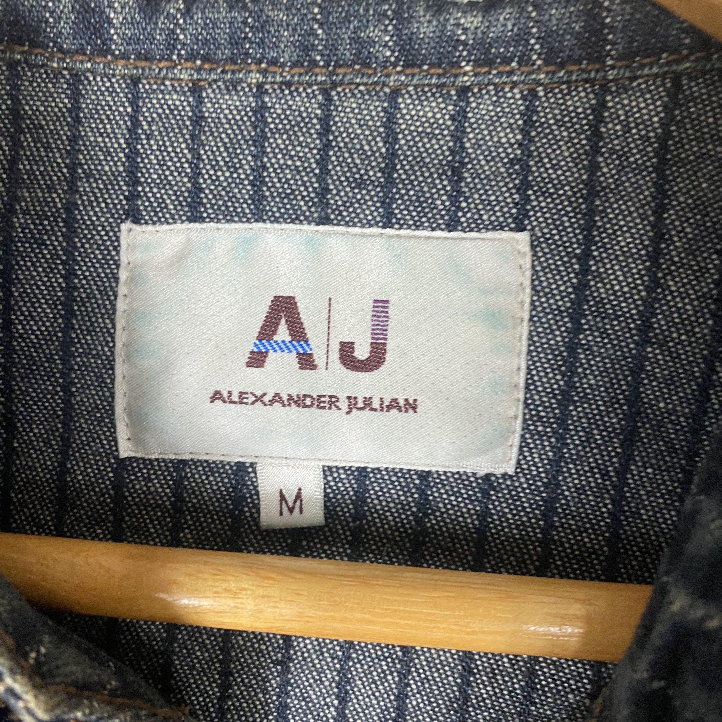 Alexander Julian 💥ALEXANDER JULIAN DENIM HICKORY STRIPE JACKET Size US M / EU 48-50 / 2 - 7 Thumbnail