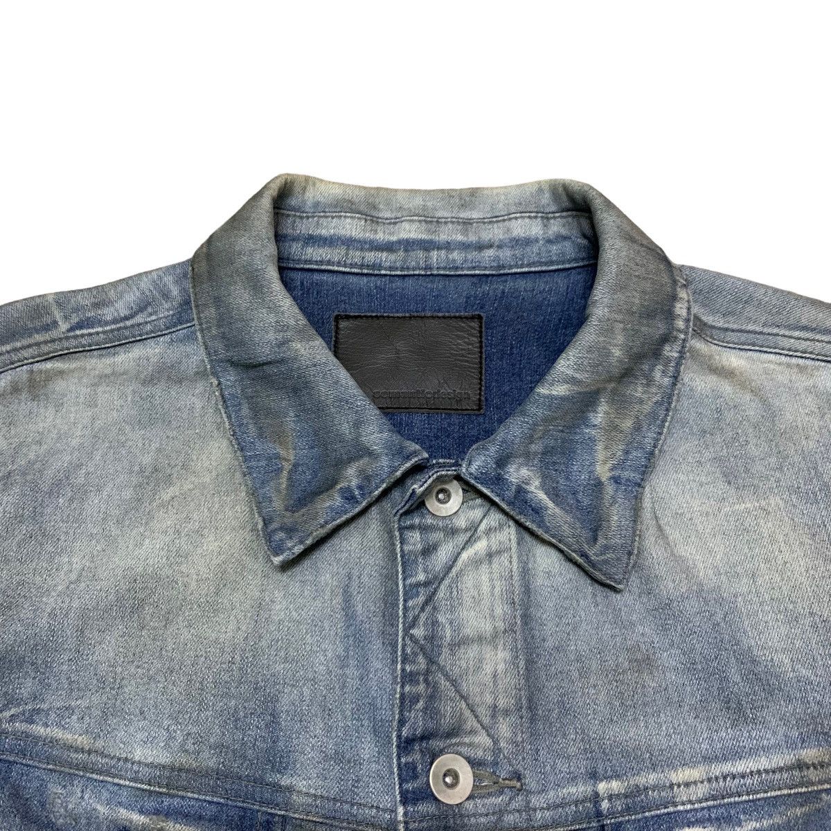If Six Was Nine × Le Grande Bleu (L.G.B.) × semanticdesign Vintage Semantic Design Trucker Denim Waxed Jacket 2000s Size US L / EU 52-54 / 3 - 3 Thumbnail