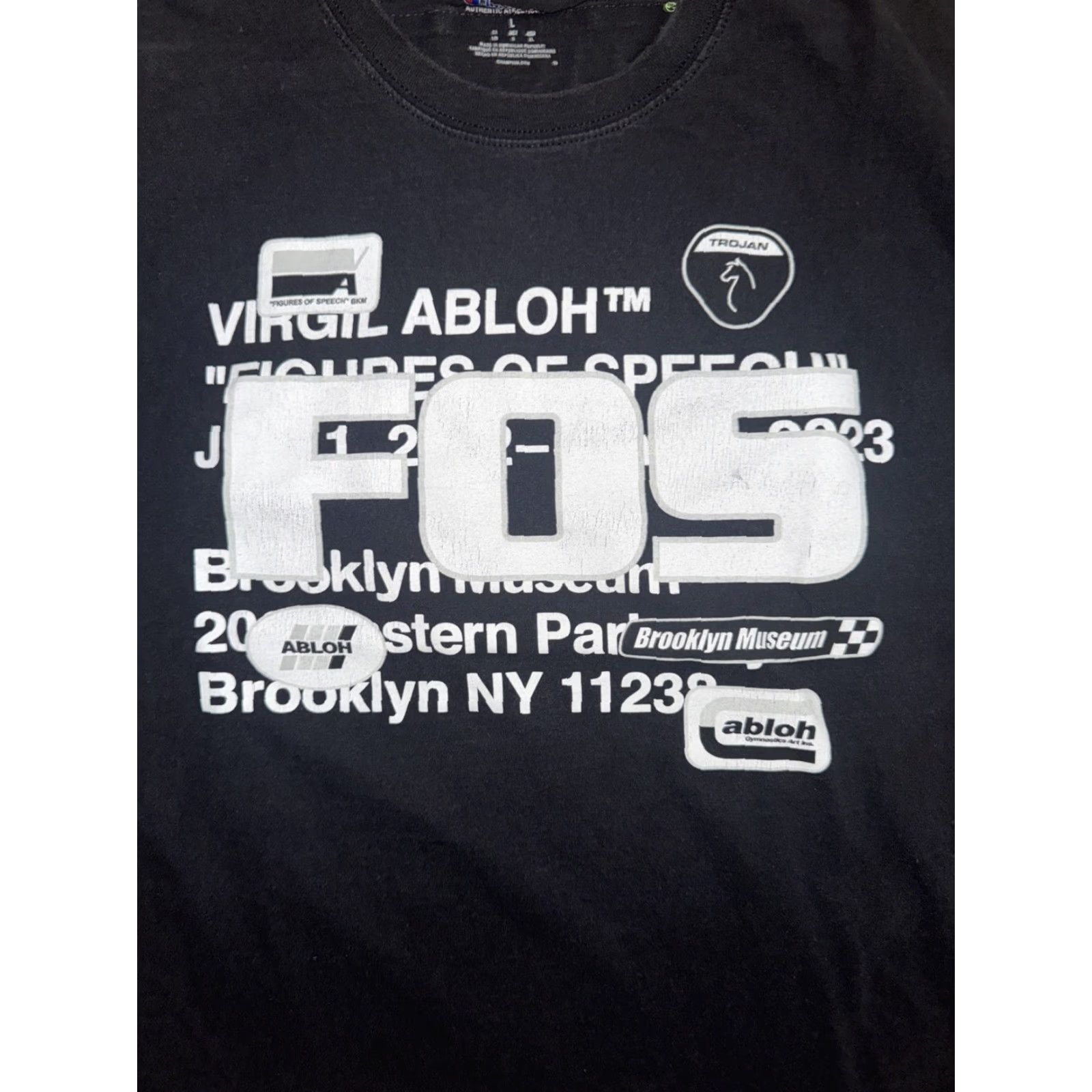 Vintage Virgil Abloh x Brooklyn Museum “Figures of Speech” T-Shirt Black 20x26 Mens L Graphic Print Short Sleeve Crew Neck Vintage No Size US L / EU 52-54 / 3 - 2 Thumbnail