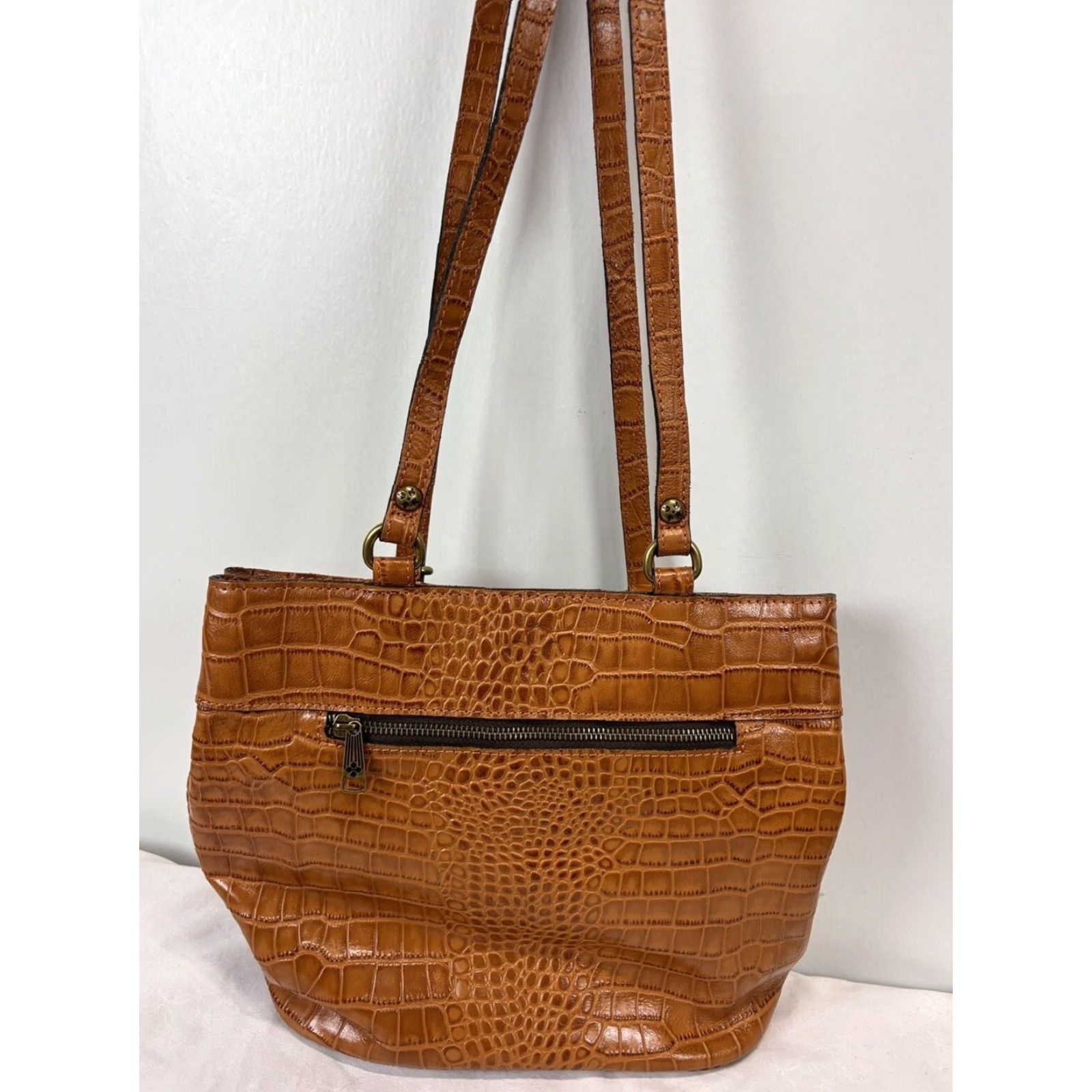 Patricia Nash PATRICIA NASH Albi Convertible Leather Backpack Tote Purse Cognac Brown Medium Womens Size ONE SIZE - 4 Thumbnail