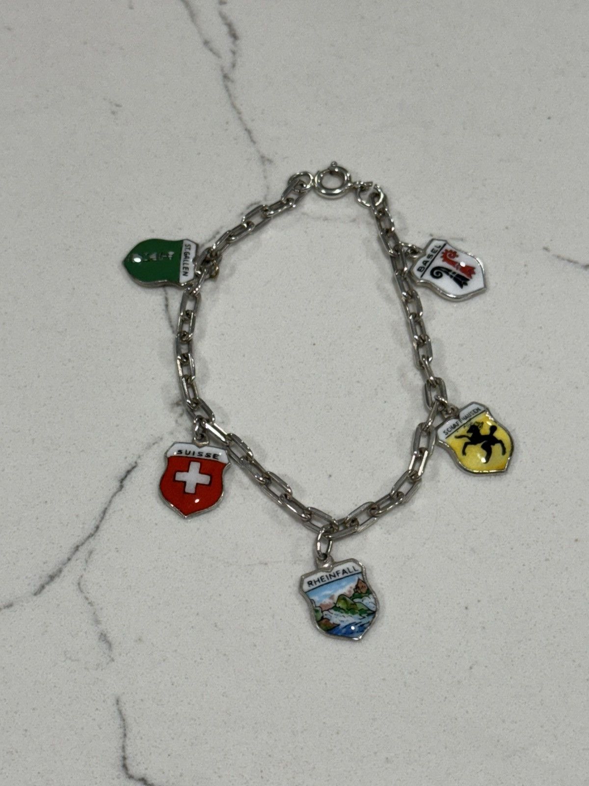 Sterling Silver 800 Silver European Travel Charm on Frederick B. Bracelet Size ONE SIZE - 3 Thumbnail