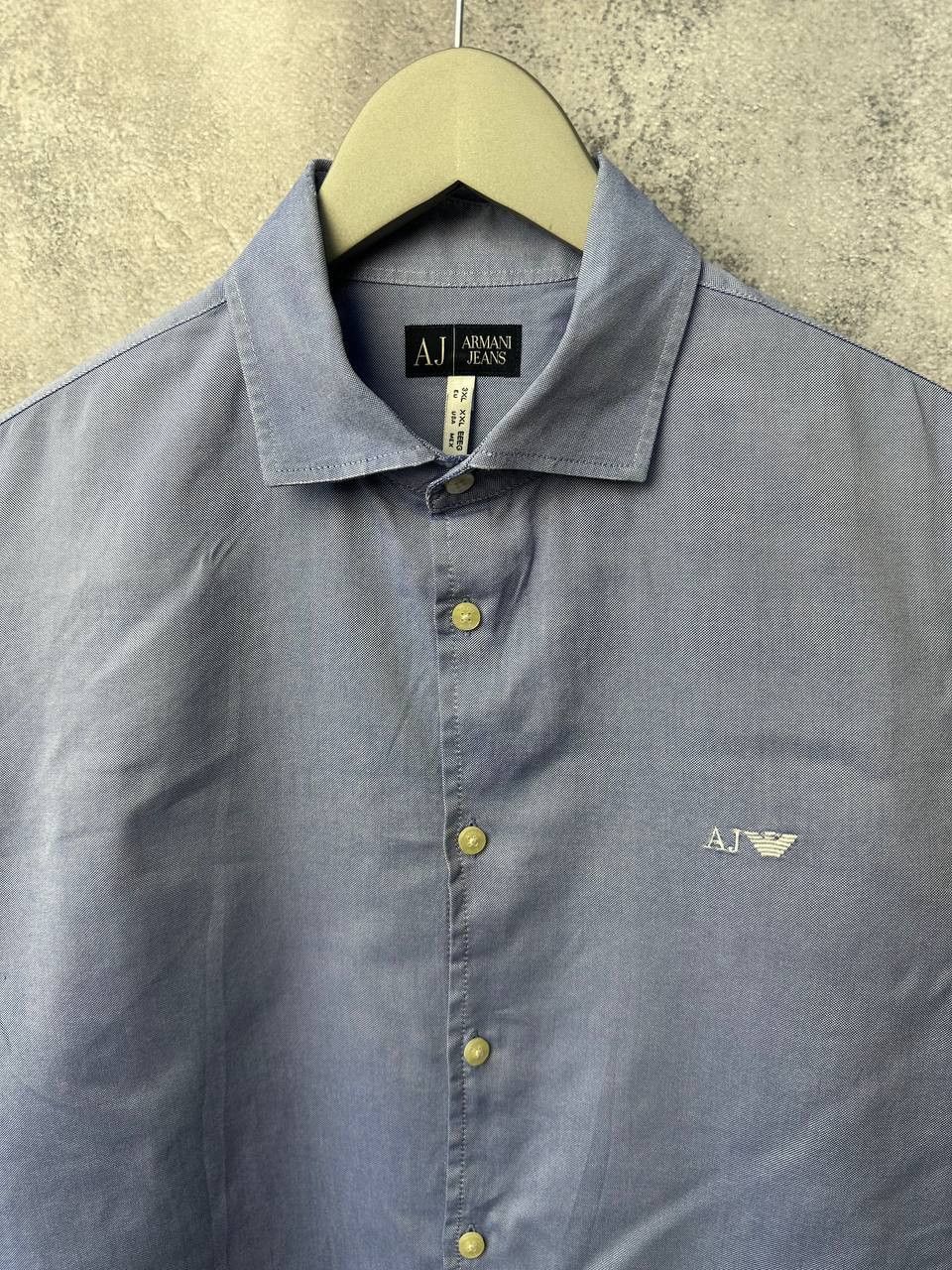 Armani Armani Jeans Vintage 90s Button Up Shirt Tessuto Logo Size US XXL / EU 58 / 5 - 5 Thumbnail