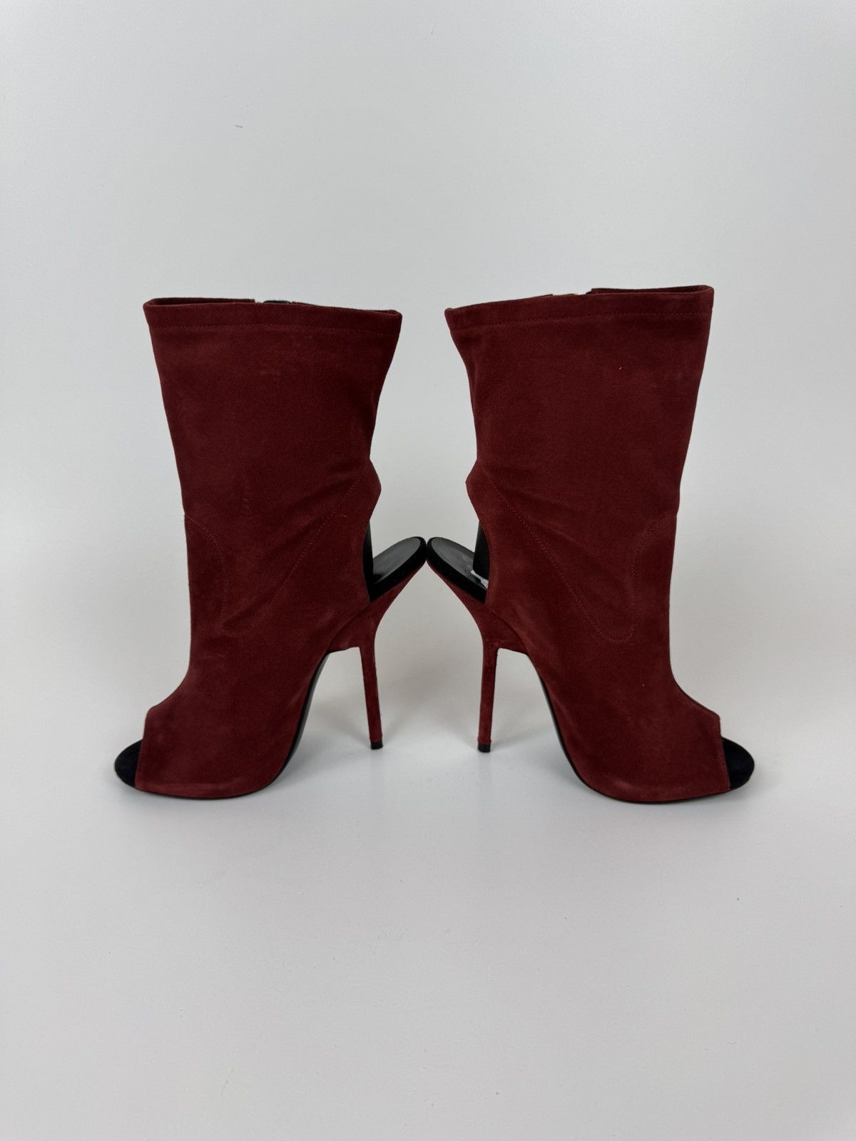 Giuseppe Zanotti Giuseppe Zanotti Open Ankle Boots Suede Stiletto High Heel Size US 10 / IT 40 - 1 Thumbnail
