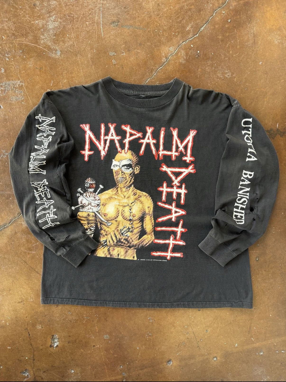 Vintage vintage 90s rare napalm death grunge euro longsleeve shirt Size US XL / EU 56 / 4 - 1 Thumbnail