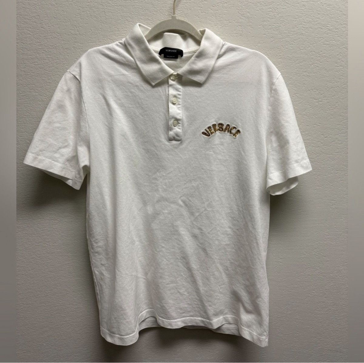 Versace Versace Seashell Baroque Logo Polo Shirt 🐚 Size US XL / EU 56 / 4 - 1 Thumbnail