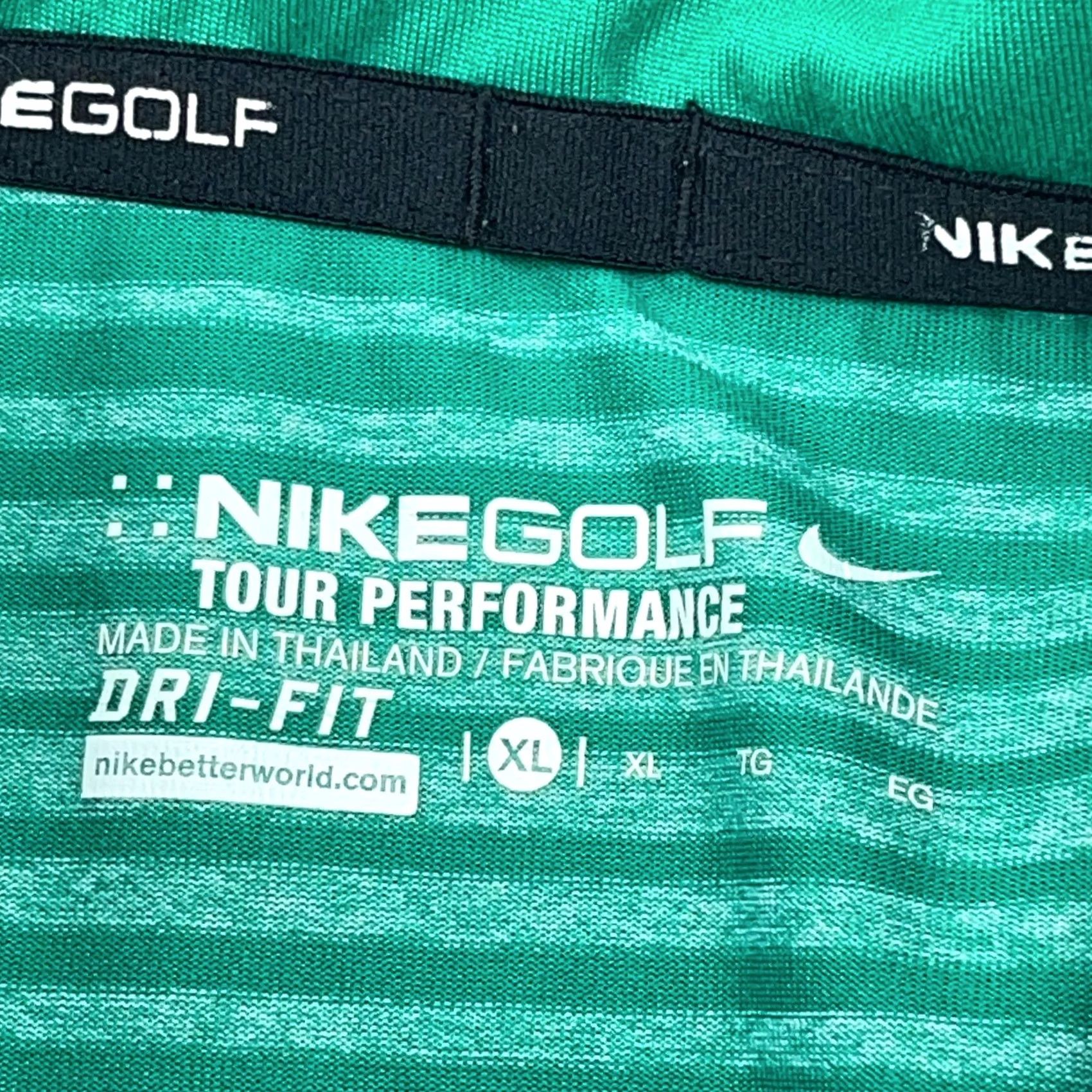 Nike Nike Polo Shirt Men XL Green Striped Dri-Fit Tour Performance Golf Casual Activewear Logo Shirt Size US XL / EU 56 / 4 - 6 Thumbnail