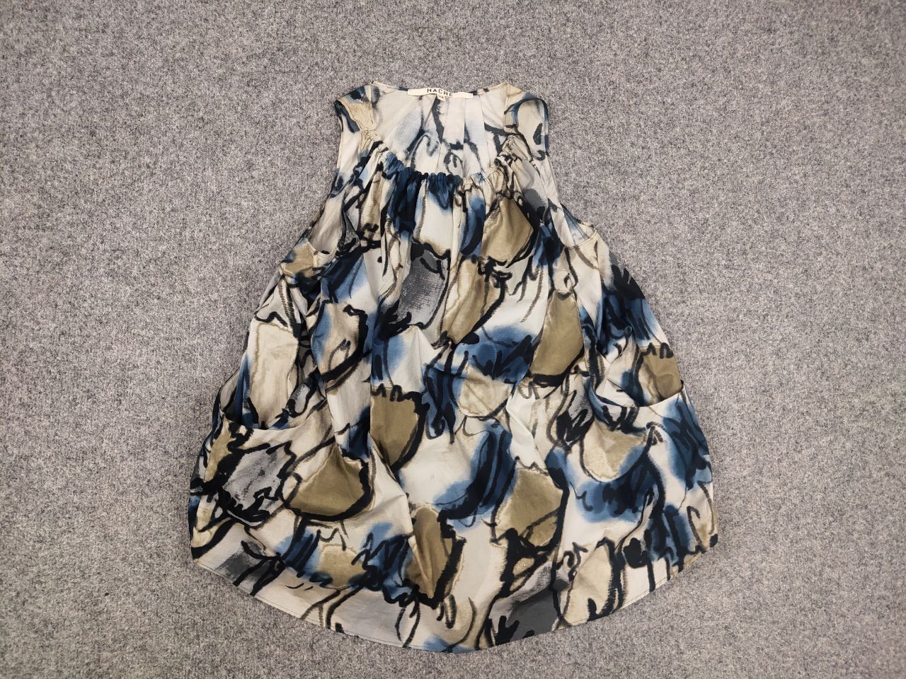 Designer Hache Italy Design Paint Cotton Oversized Blouse with straps Size M / US 6-8 / IT 42-44 - 7 Thumbnail