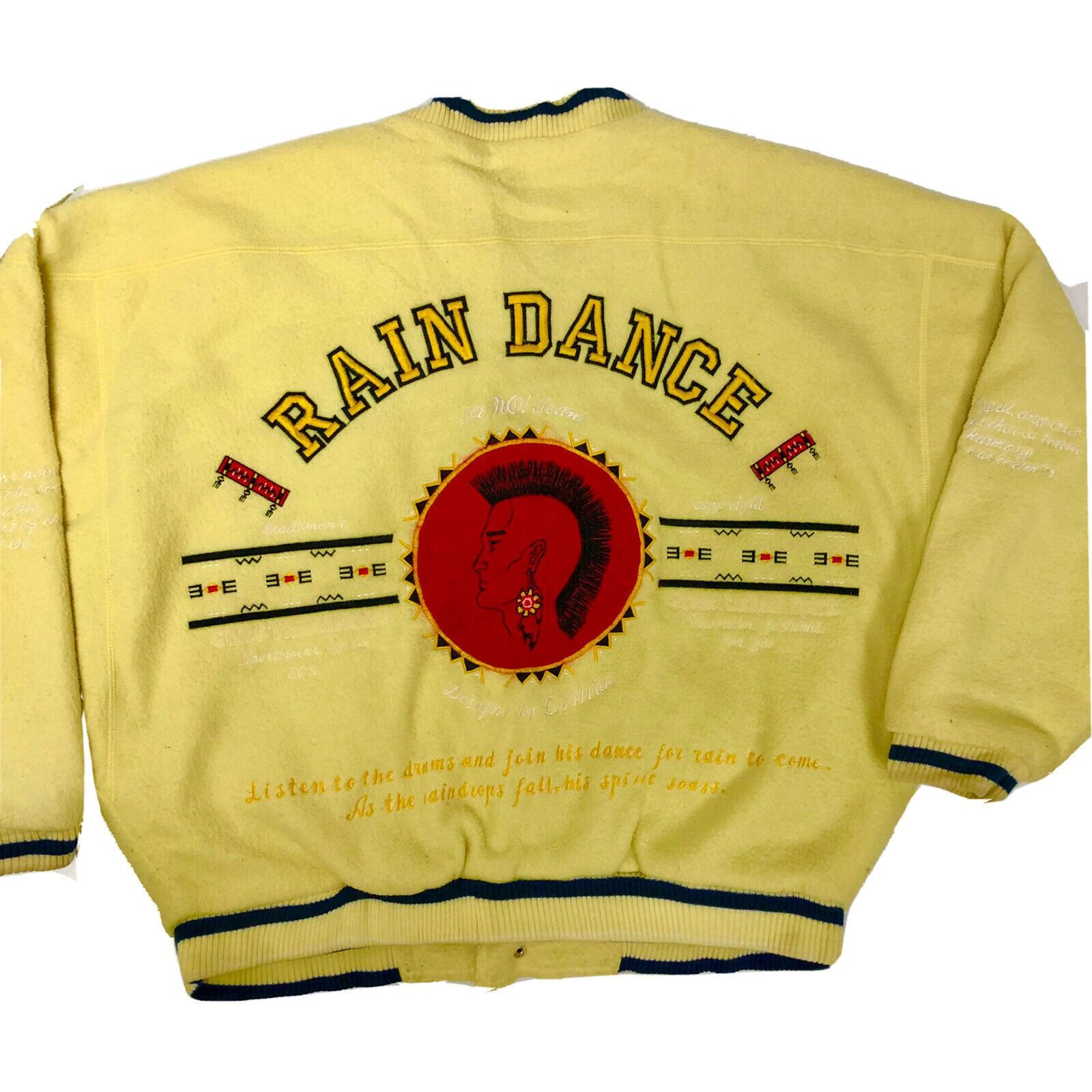 Other NO Jeans Revolt Fleece Coat Apache CHIEF RAIN DANCE Jacket Size US L / EU 52-54 / 3 - 1 Thumbnail