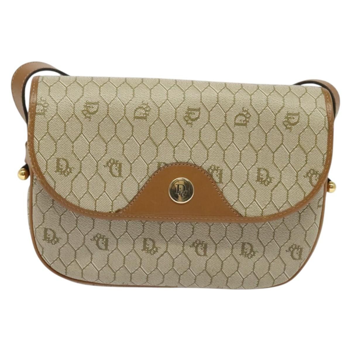 Dior DIOR Honeycomb Canvas Shoulder Bag Pvc Beige Gold Size ONE SIZE - 2 Thumbnail