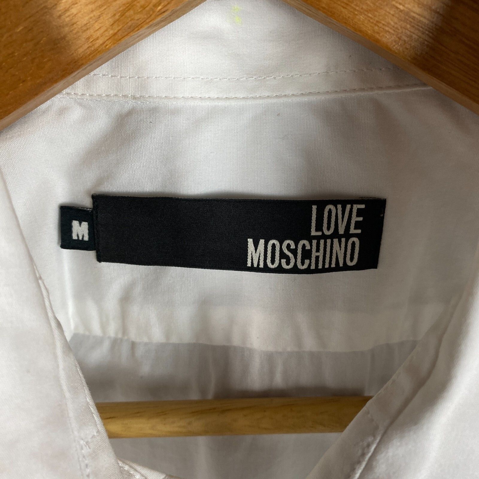 Moschino Love Moshino Shirt Men's Size M White Short Sleeve` Size US M / EU 48-50 / 2 - 4 Thumbnail
