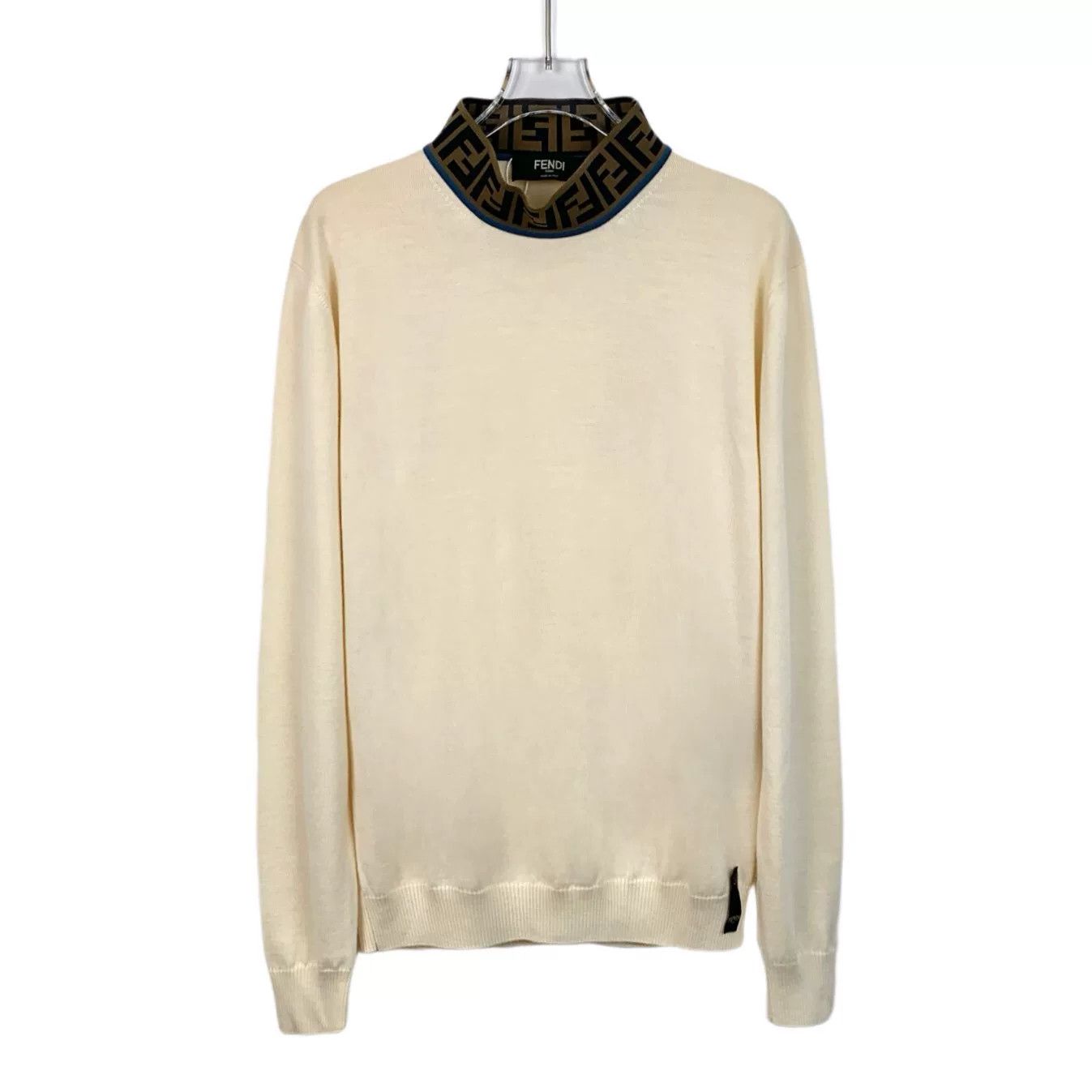 Fendi Fendi Logo Long-Sleeve Knit Sweater Size US M / EU 48-50 / 2 - 1 Thumbnail