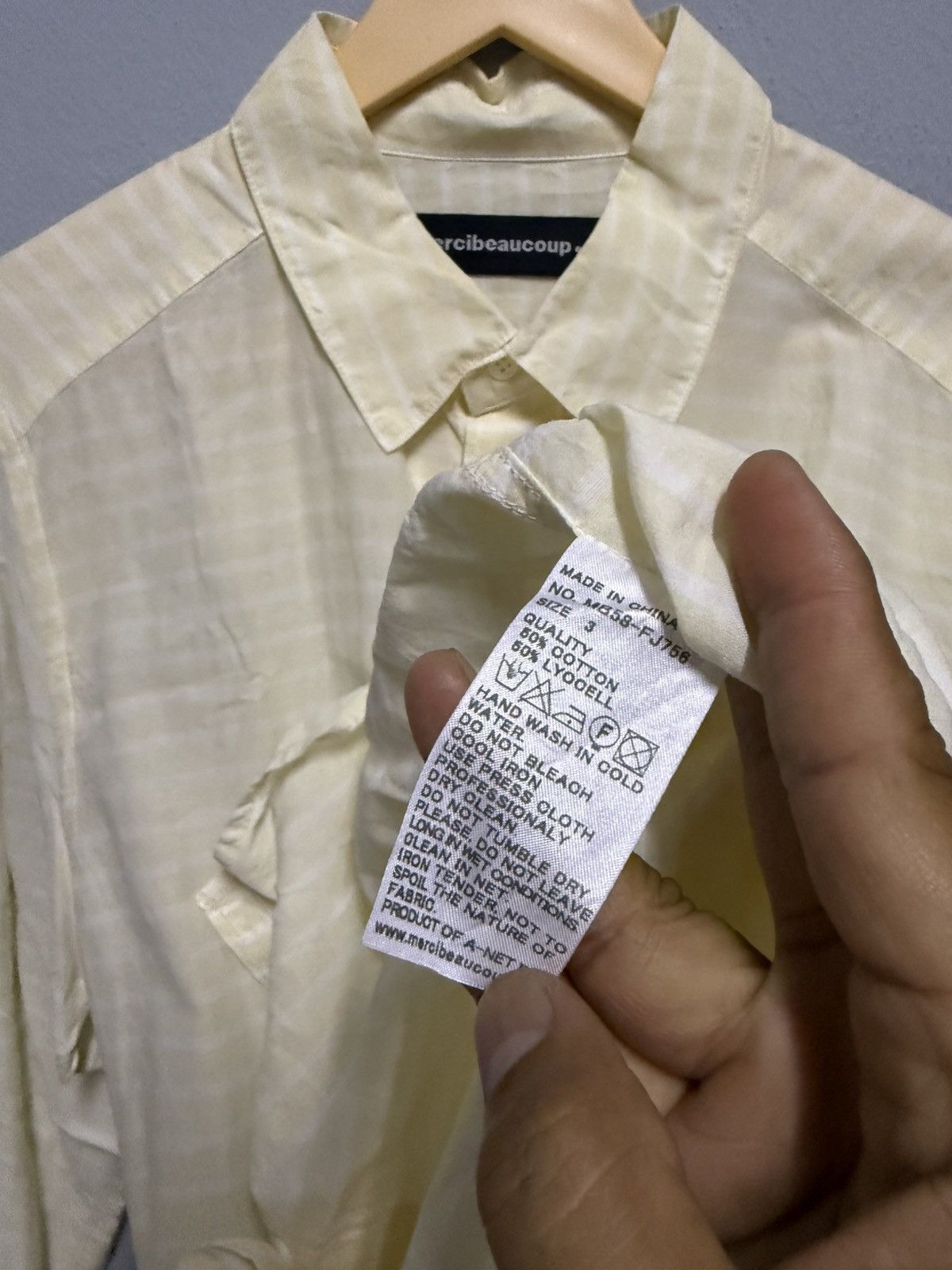 Designer × Japanese Brand × mercibeaucoup MERCIBEAUCOUP JAPANESE BRAND LONG SLEEVER SHIRT BUTTONS UP Size US M / EU 48-50 / 2 - 12 Thumbnail